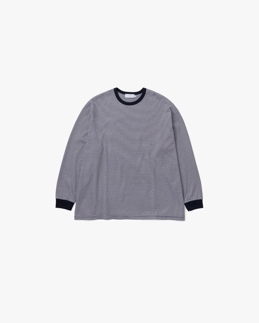Narrow Border L/S Tee NAVY×WHITE