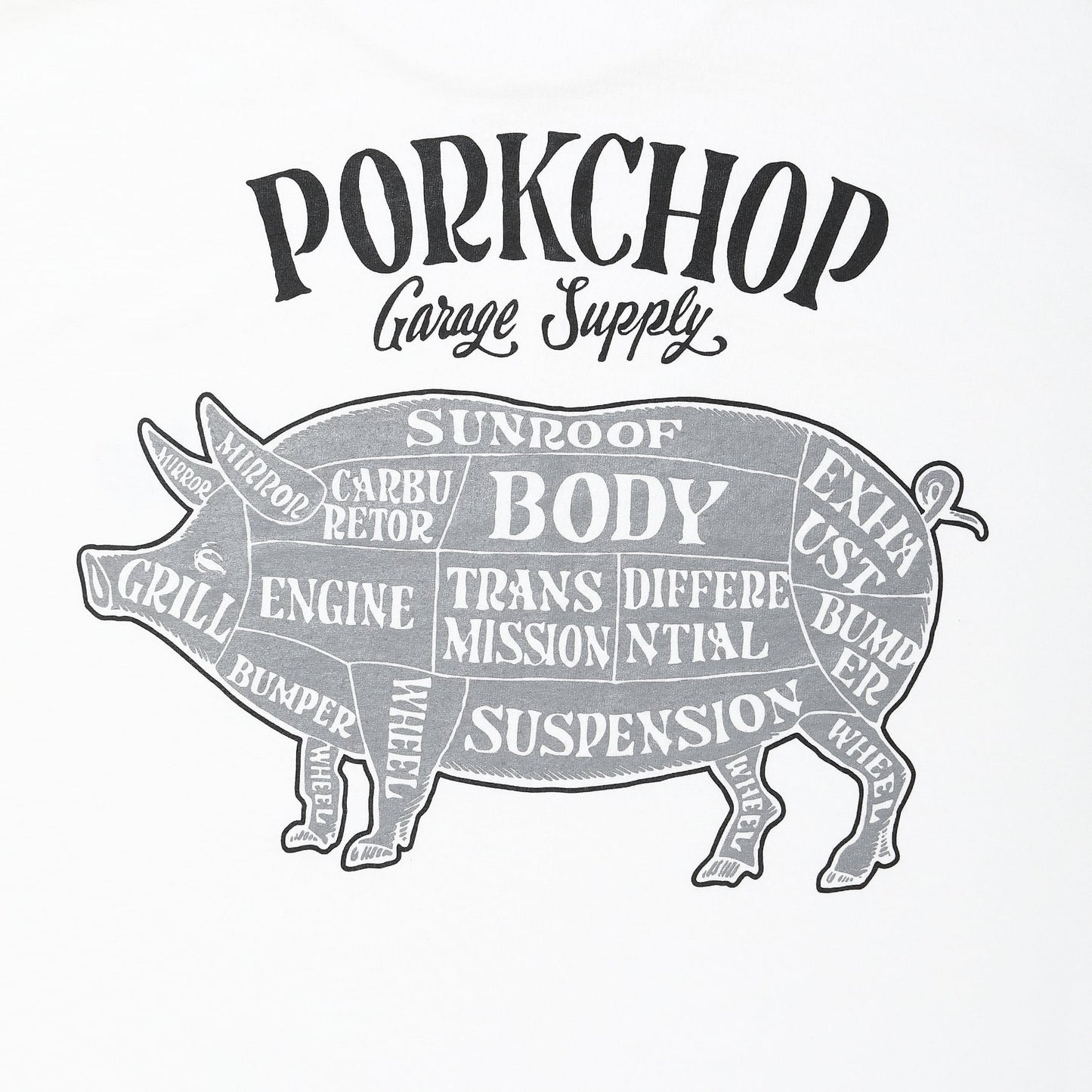 PORK BACK TEE WHITE