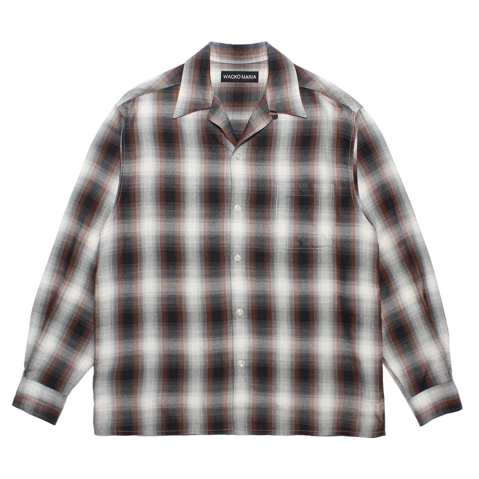 OMBRE CHECK OPEN COLLAR SHIRT L/S ( TYPE-2 ) – TIME AFTER TIME