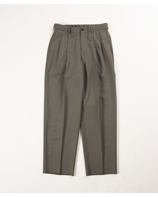 CLASSIC FIT DOUBLE PLEATED TROUSERS SAGE GREEN