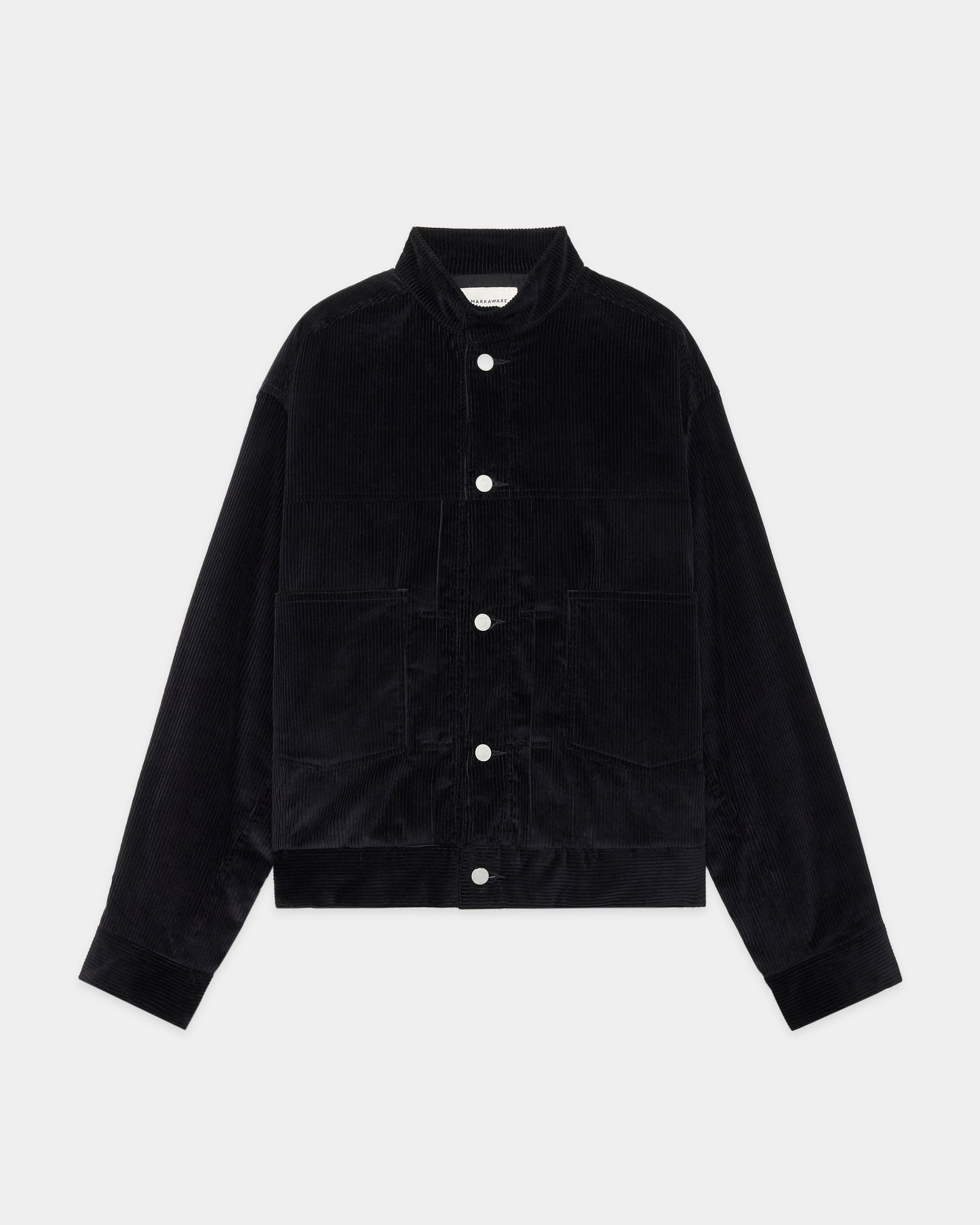 PUFFED MANDARIN COLLAR WORK JACKET BLACK