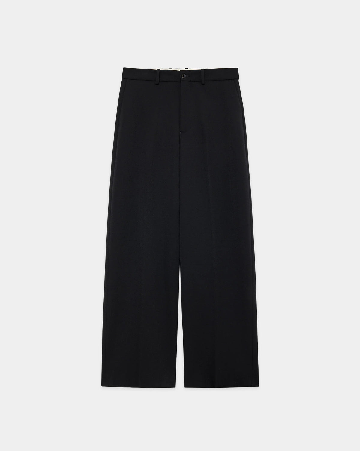 FLAT FRONT WIDE TROUSERS (ポロワースタキシードクロス)