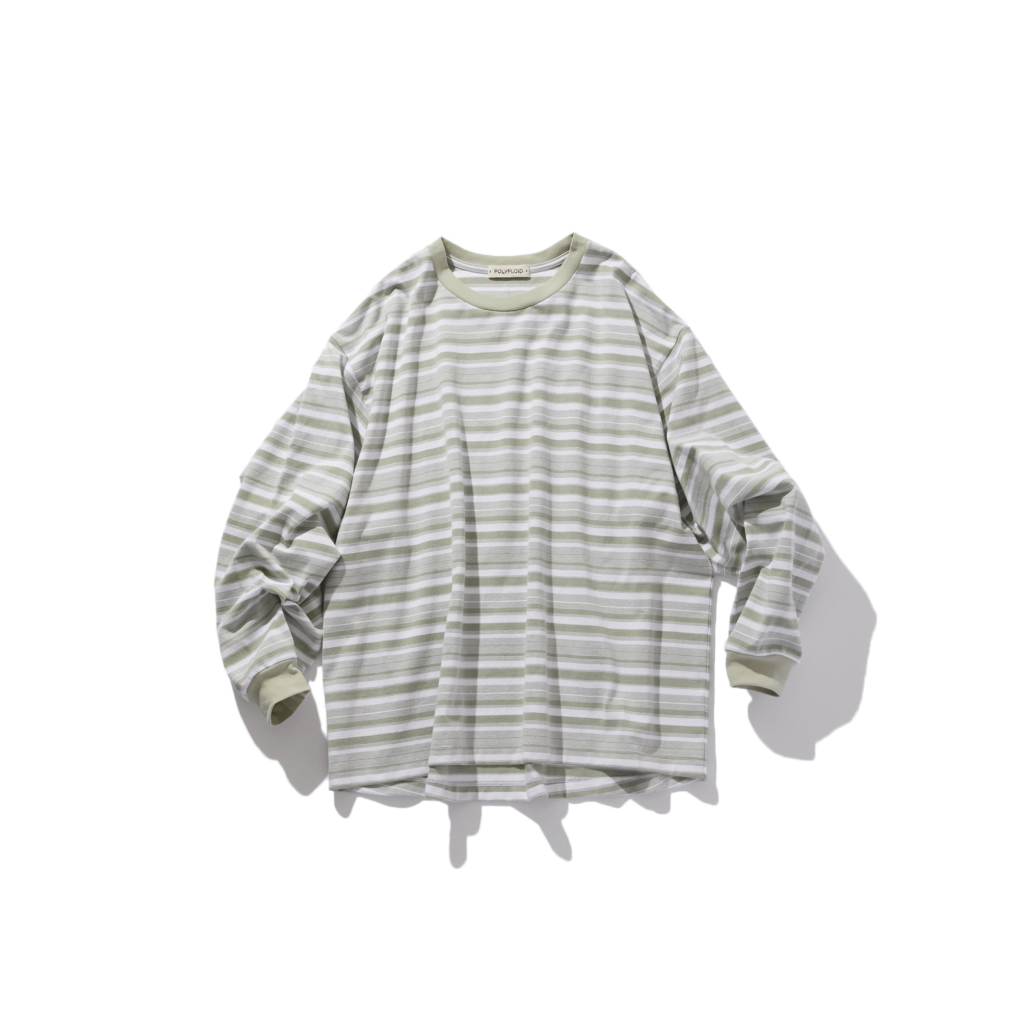 OVERSIZE LONGSLEEVE B SAGE/WHITE – TIME AFTER TIME