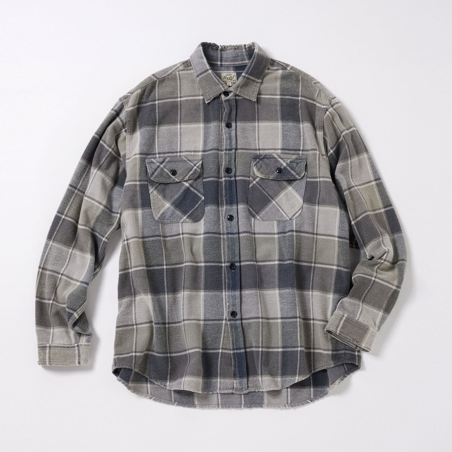 COTTON NEL CHECK L/S WORK SHIRT DAMAGE AGED 29196