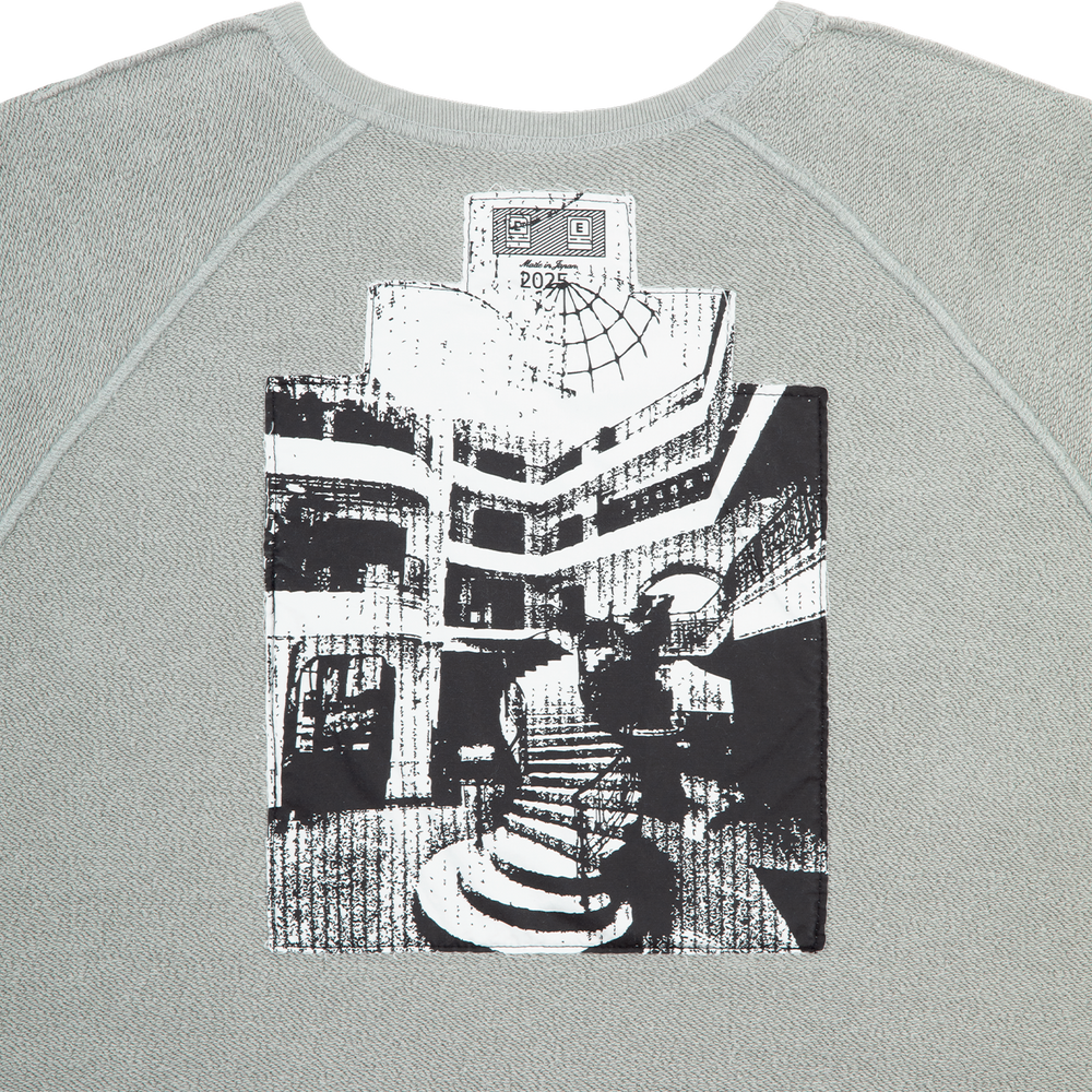 HALF PANEL RIB CREW NECK