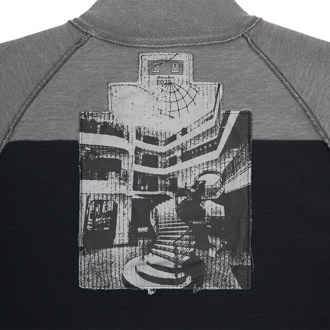 OVERDYE STRIPE HALF ZIP