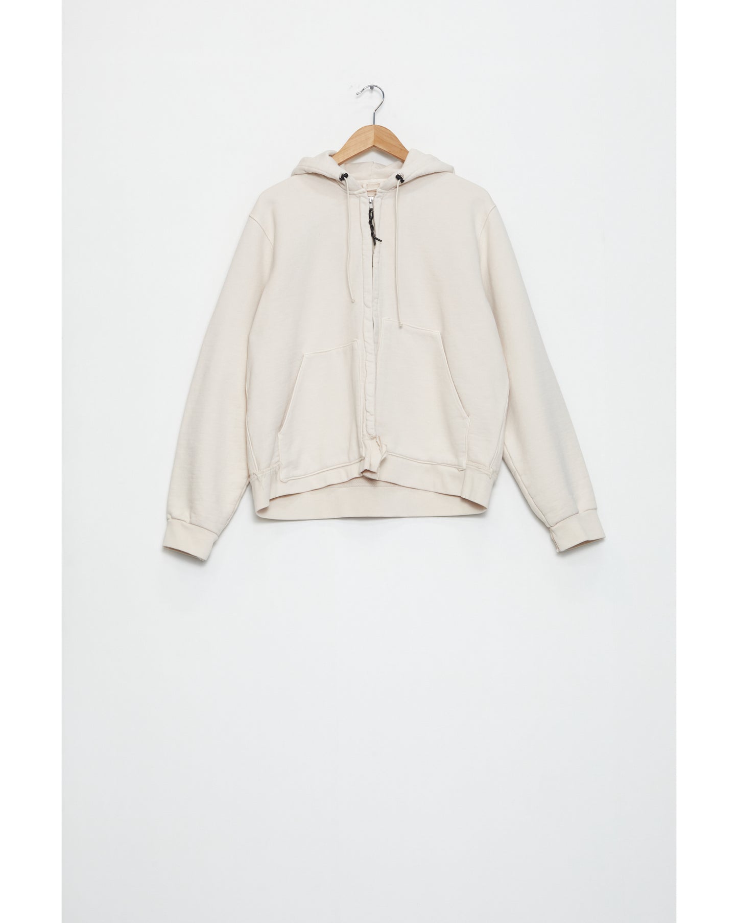 FITTED ZIP HOODIE OFF-WHITE