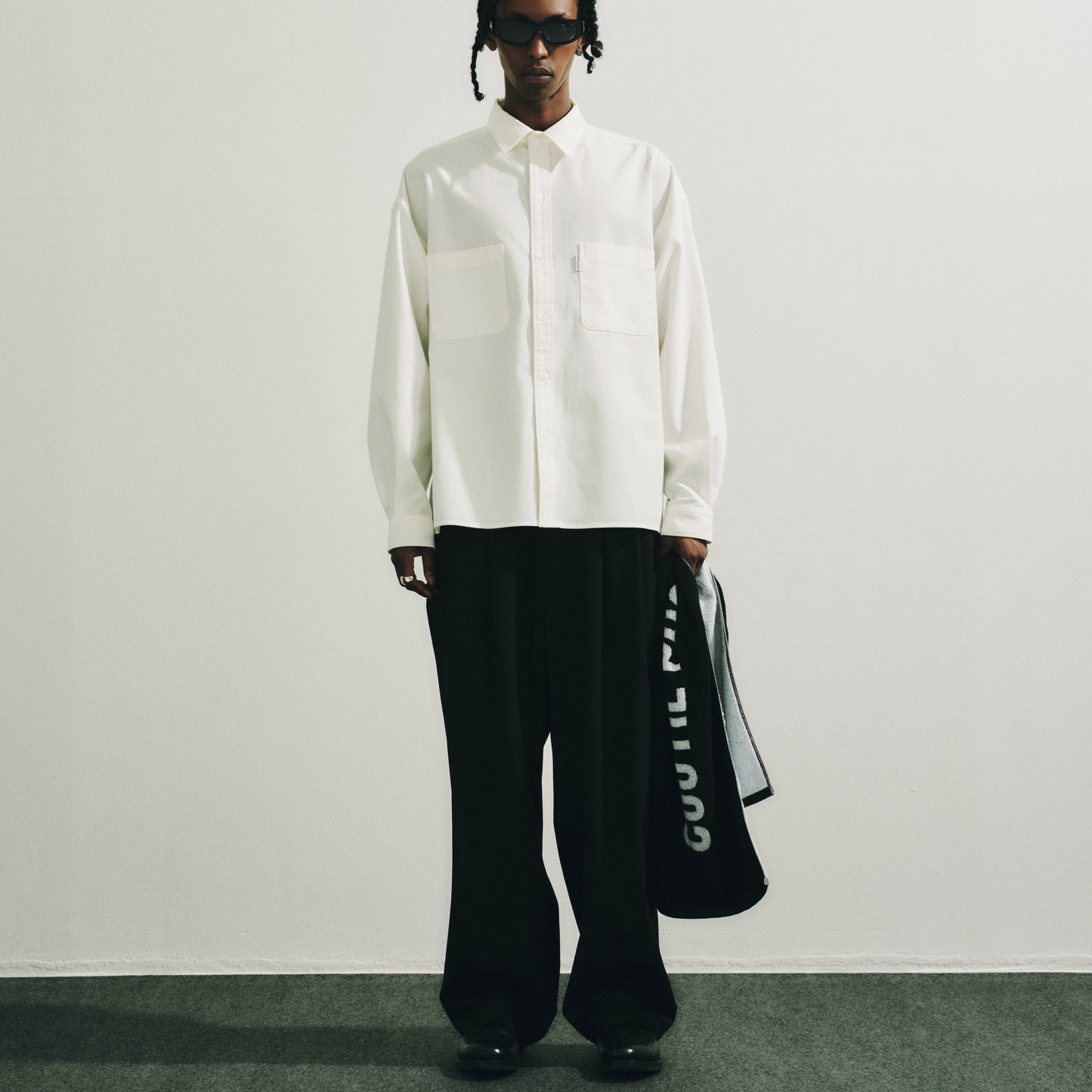 Cotton Gabardine 2 Tuck Easy Pants