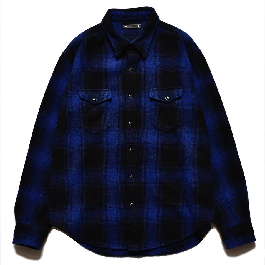 Ombre Check Flannel RF Western SH – TIME AFTER TIME