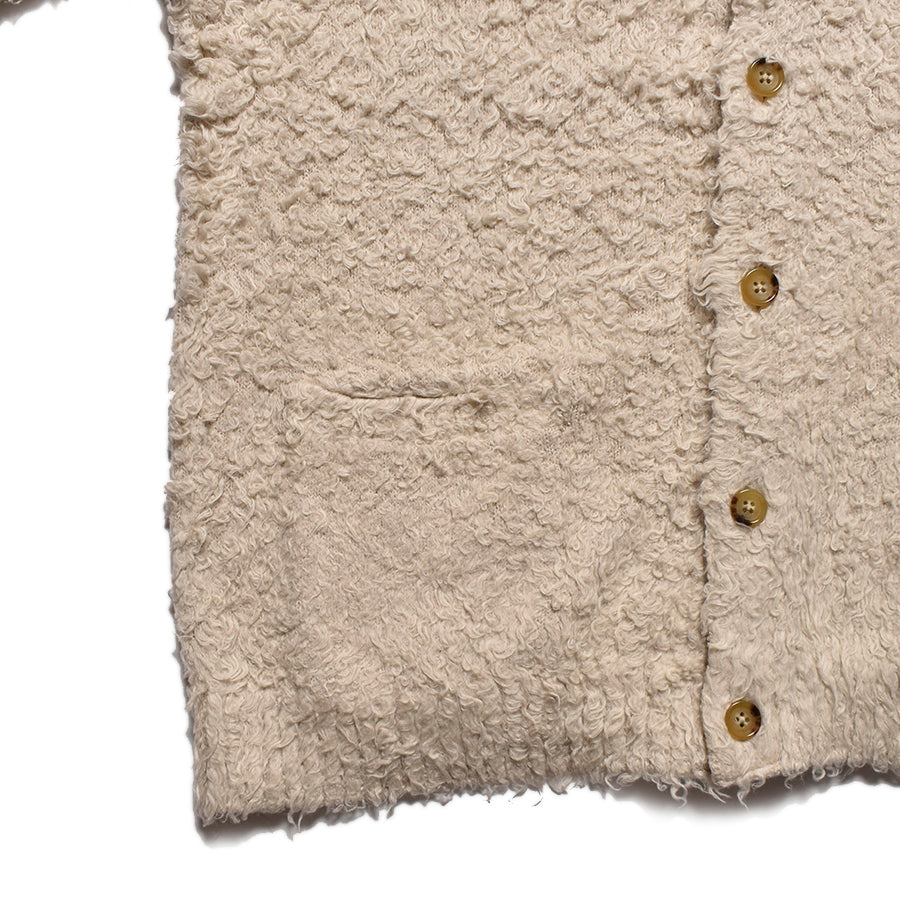 Shaggy Cotton Knit Cardigan