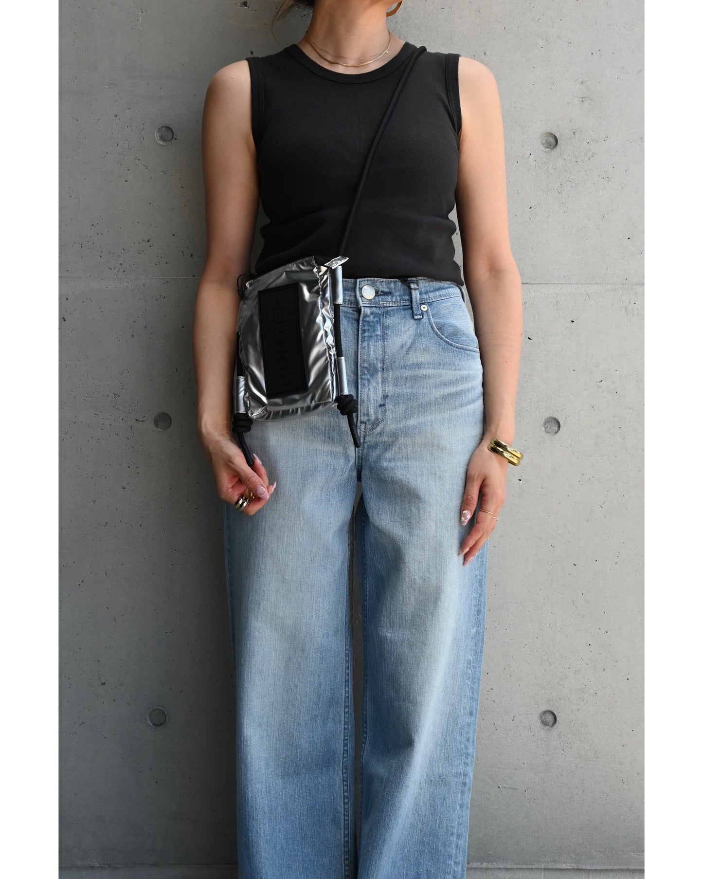 トラベルリップストップ リサイクルナイロン フォンポーチ