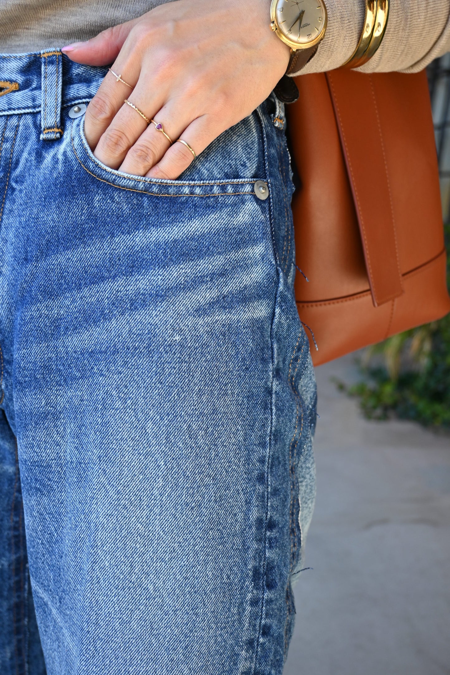 Straight Patch Different Denim