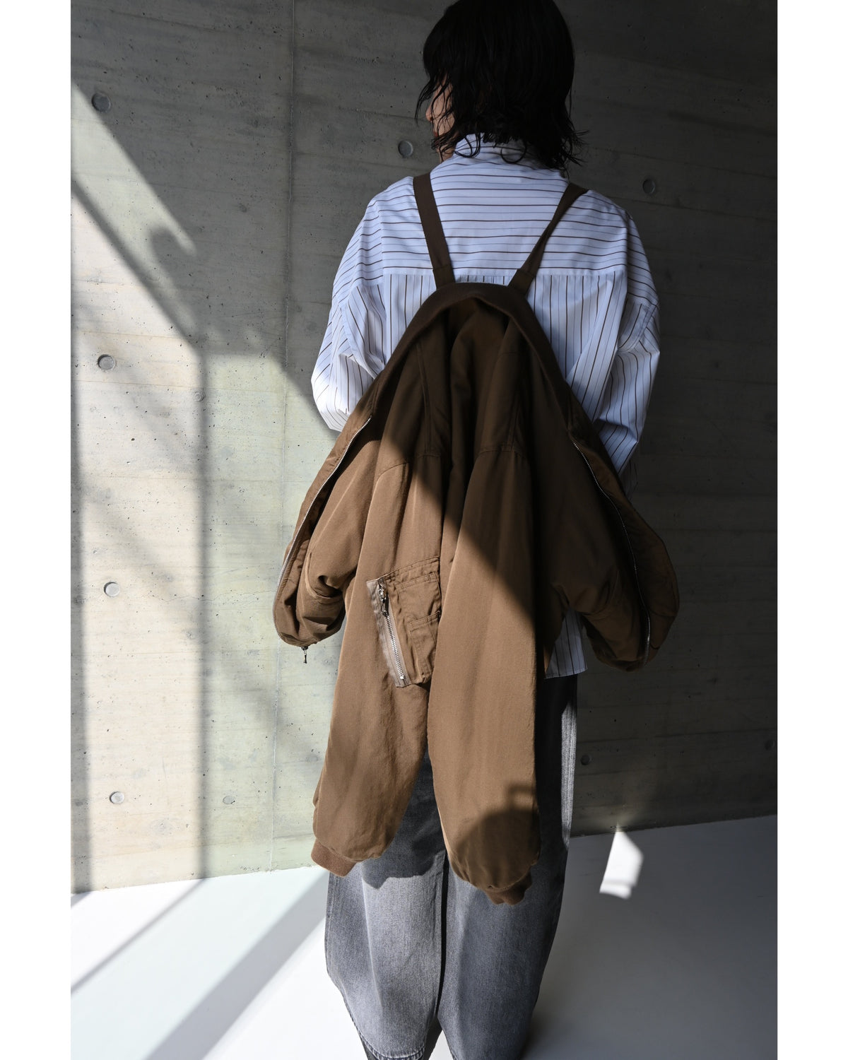 Fulled Wool Twill Flight Jacket