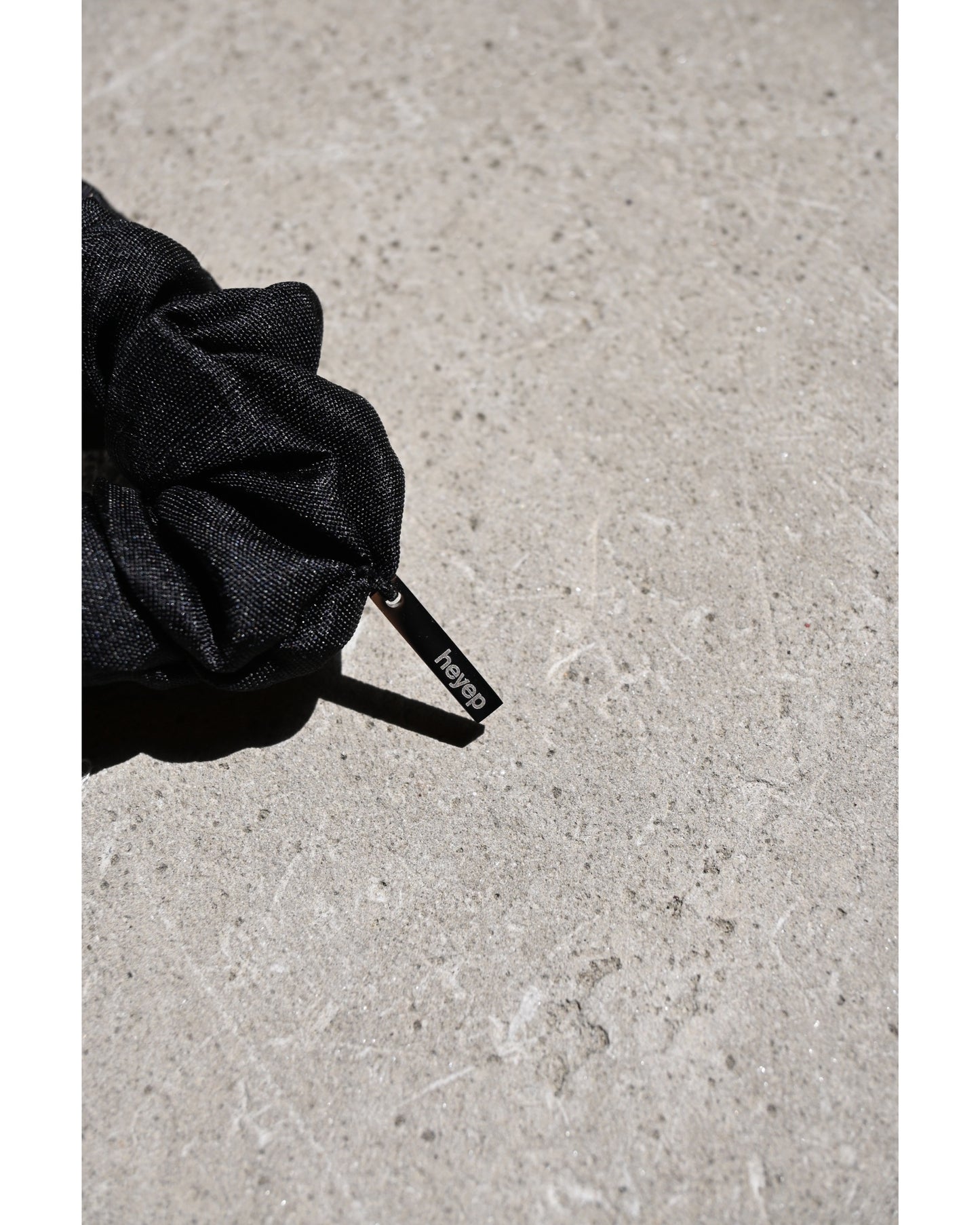 Medium Metal Ball Silk Scrunchie