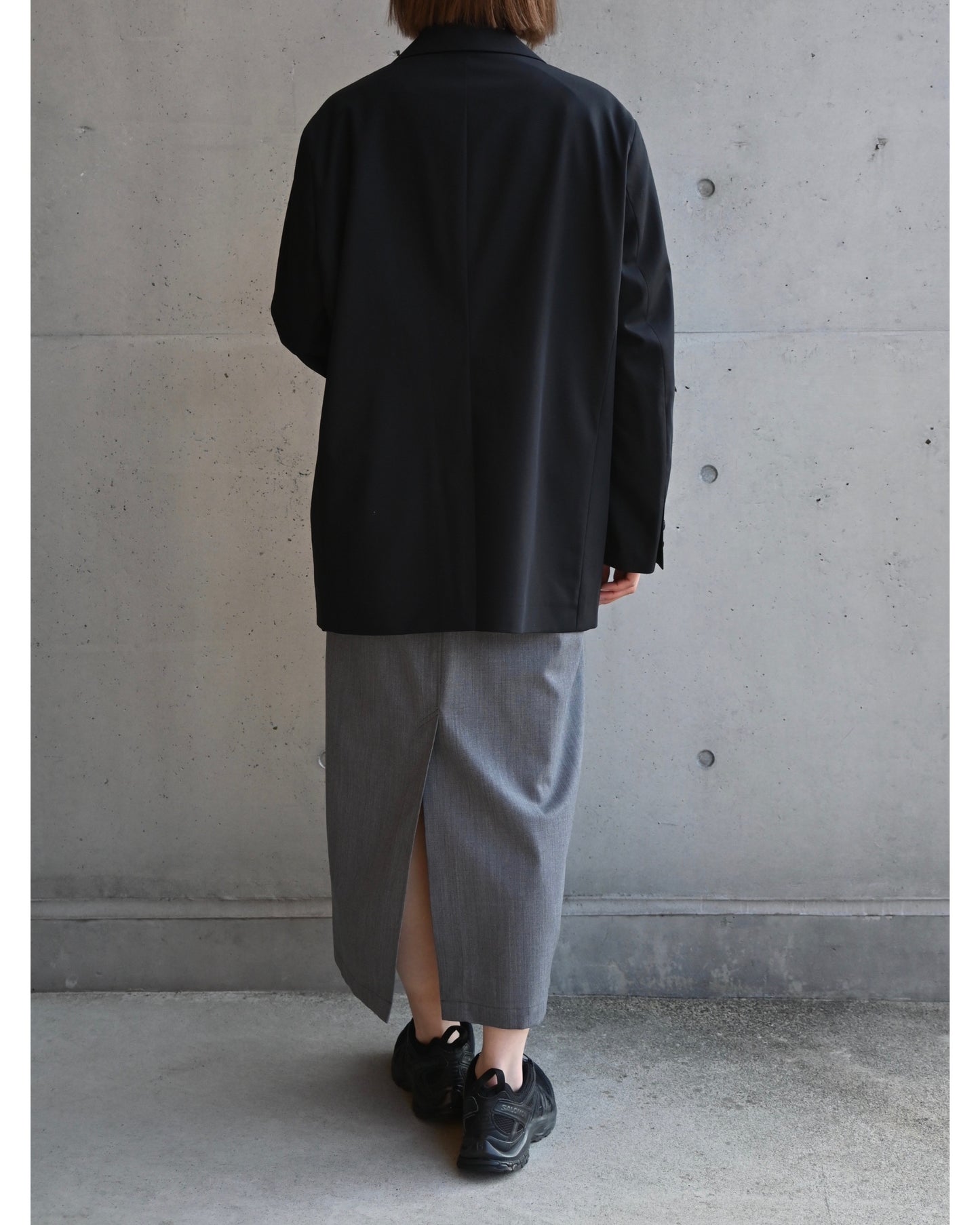 Techno Wool Twill Boxy Skirt