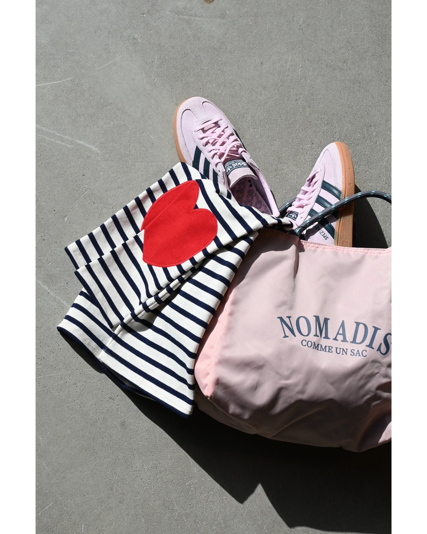 OUESSANT Heart elbow patch (ECRU/MARINE/TULIP)