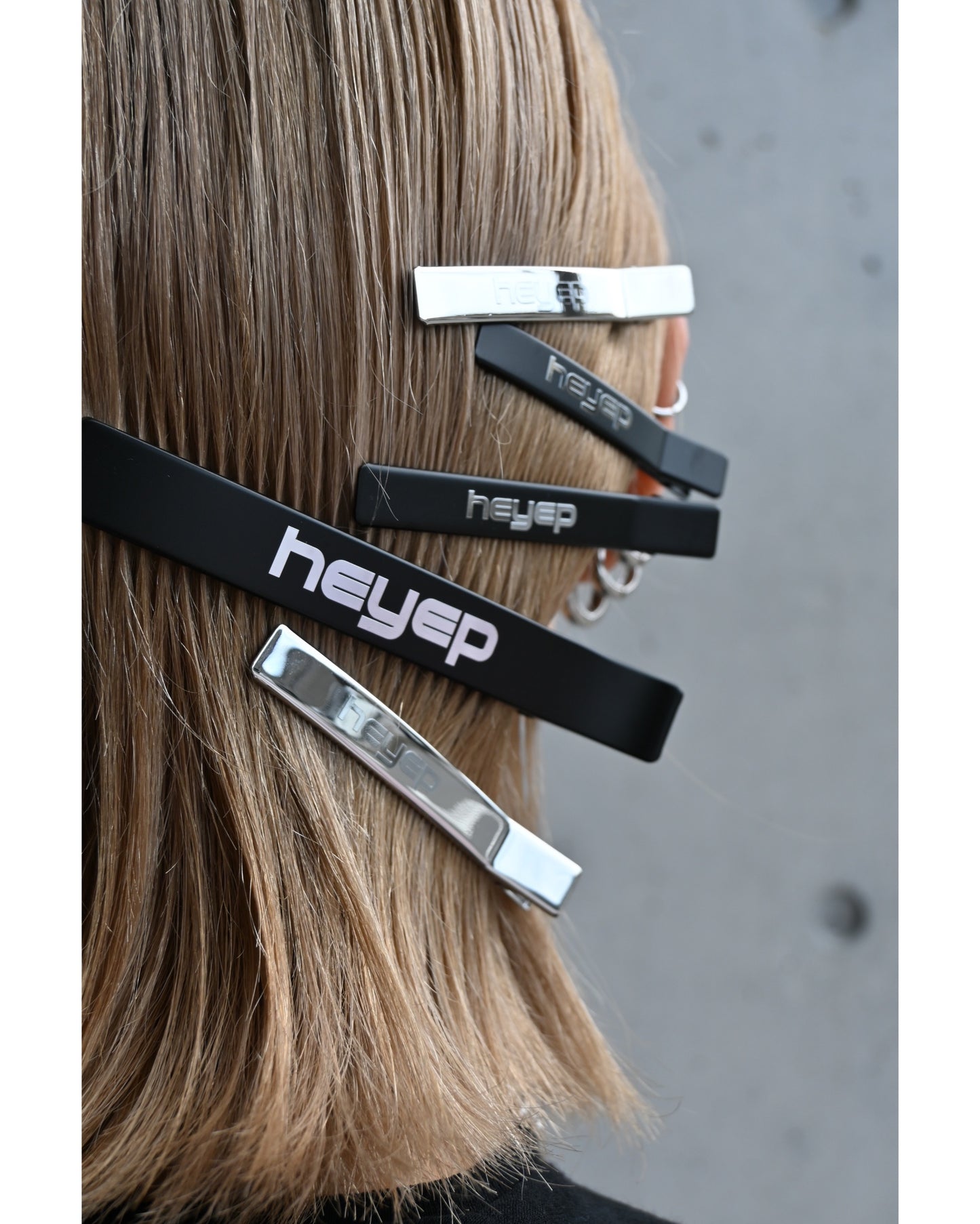 New Logo Hair Clips - 4 Piece Set