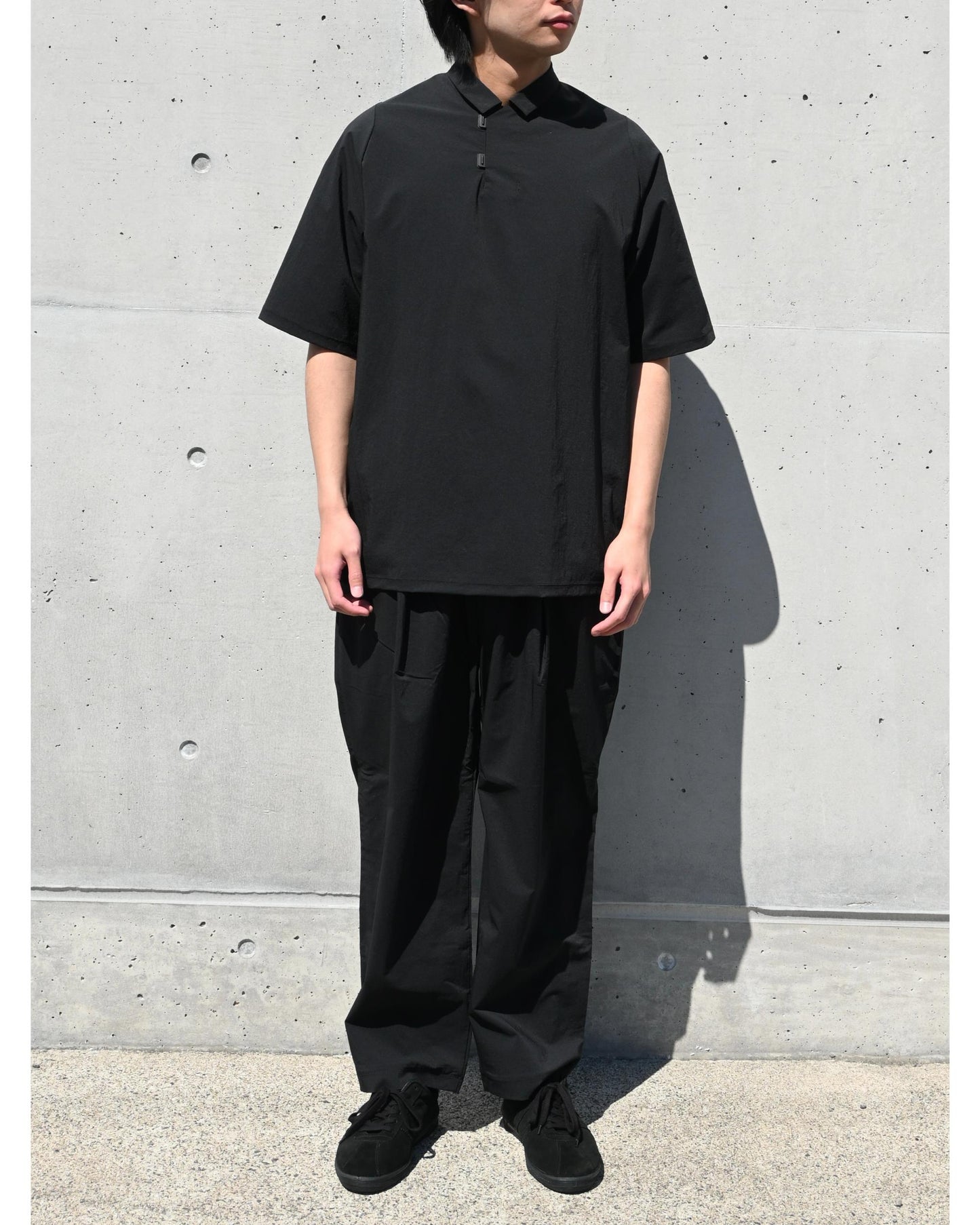 CAPSULESNAP POLO SHIRT DR  BLACK