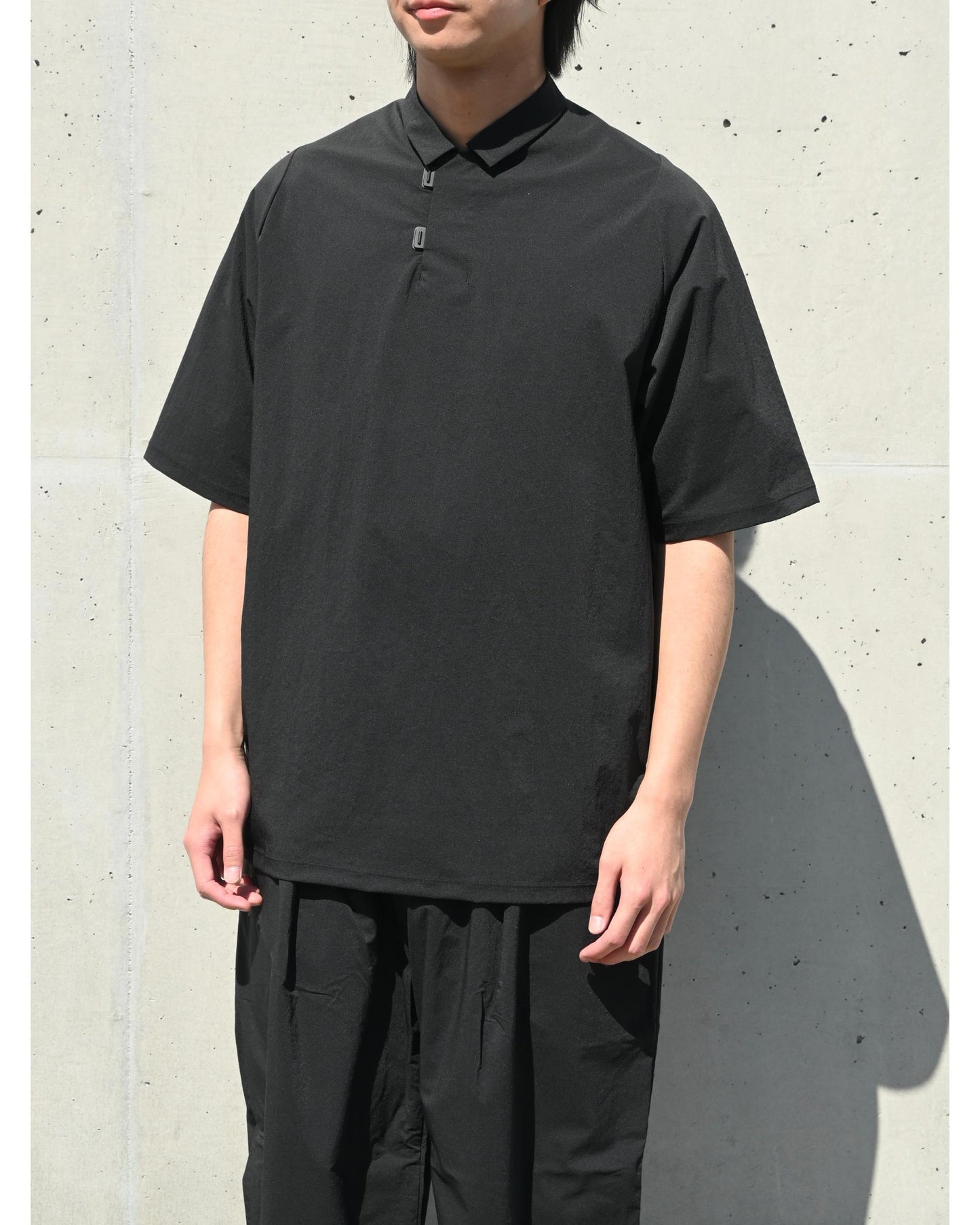CAPSULESNAP POLO SHIRT DR  BLACK