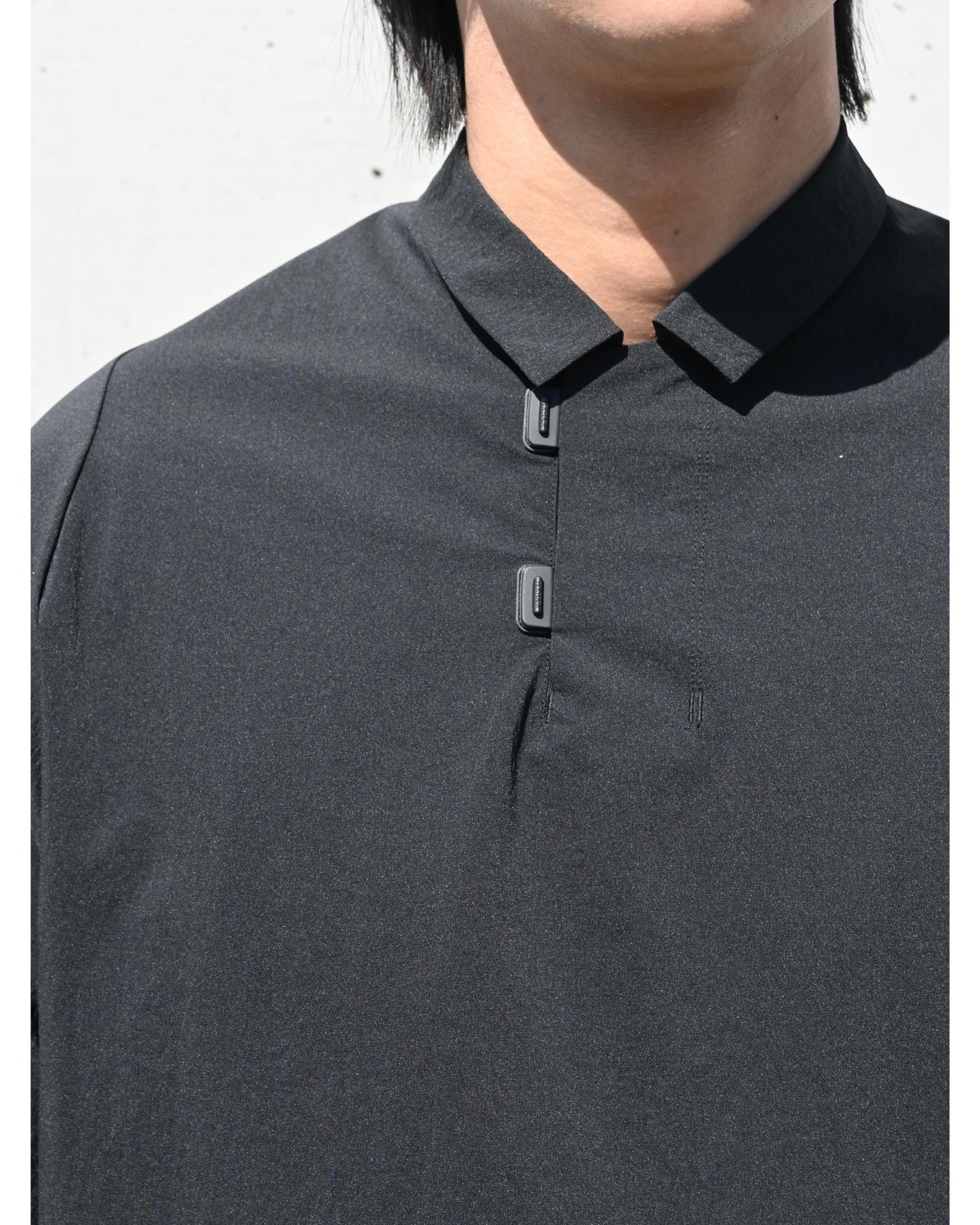 CAPSULESNAP POLO SHIRT DR  BLACK