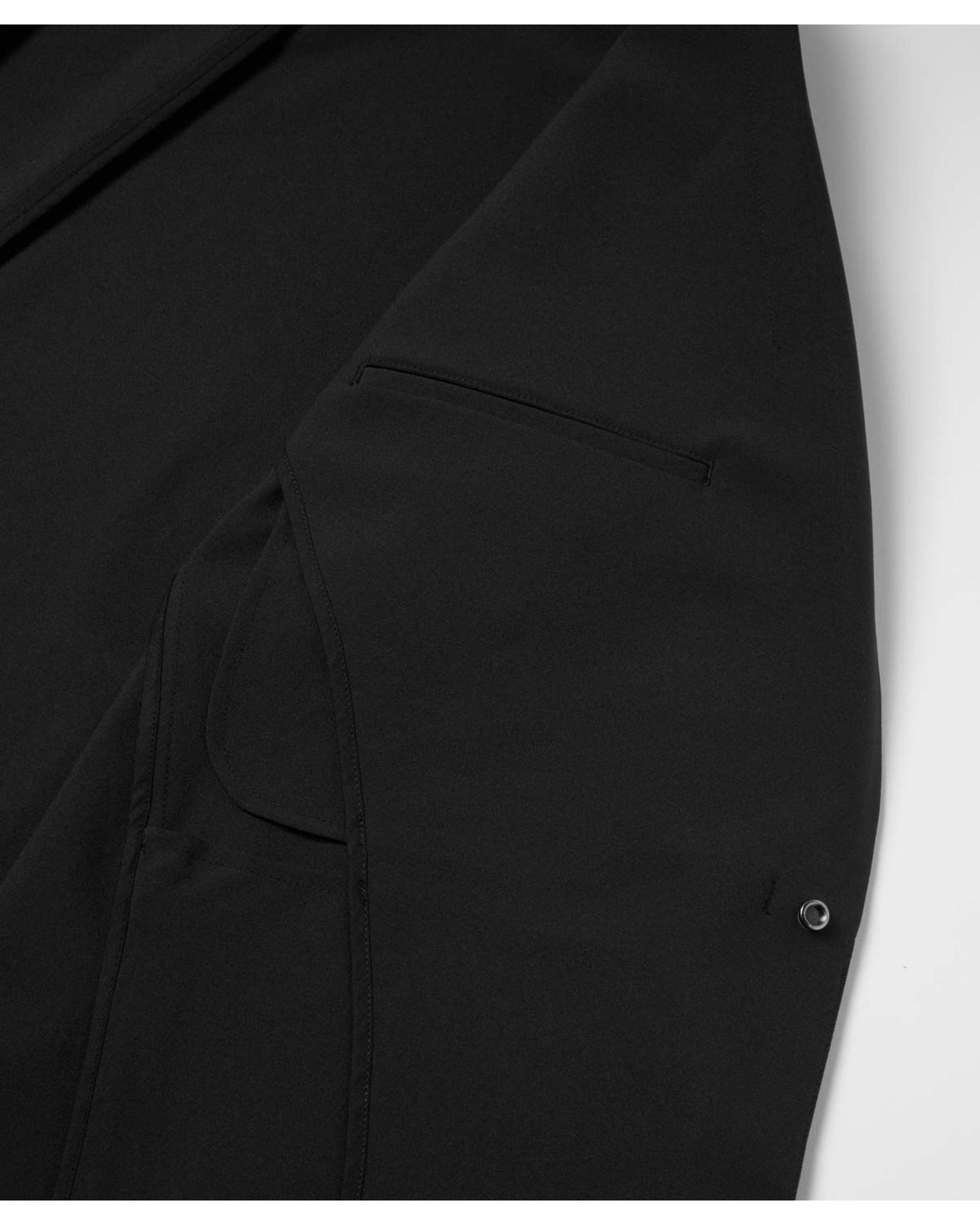 TECH SLIM TAILORED JACKET  BLACK