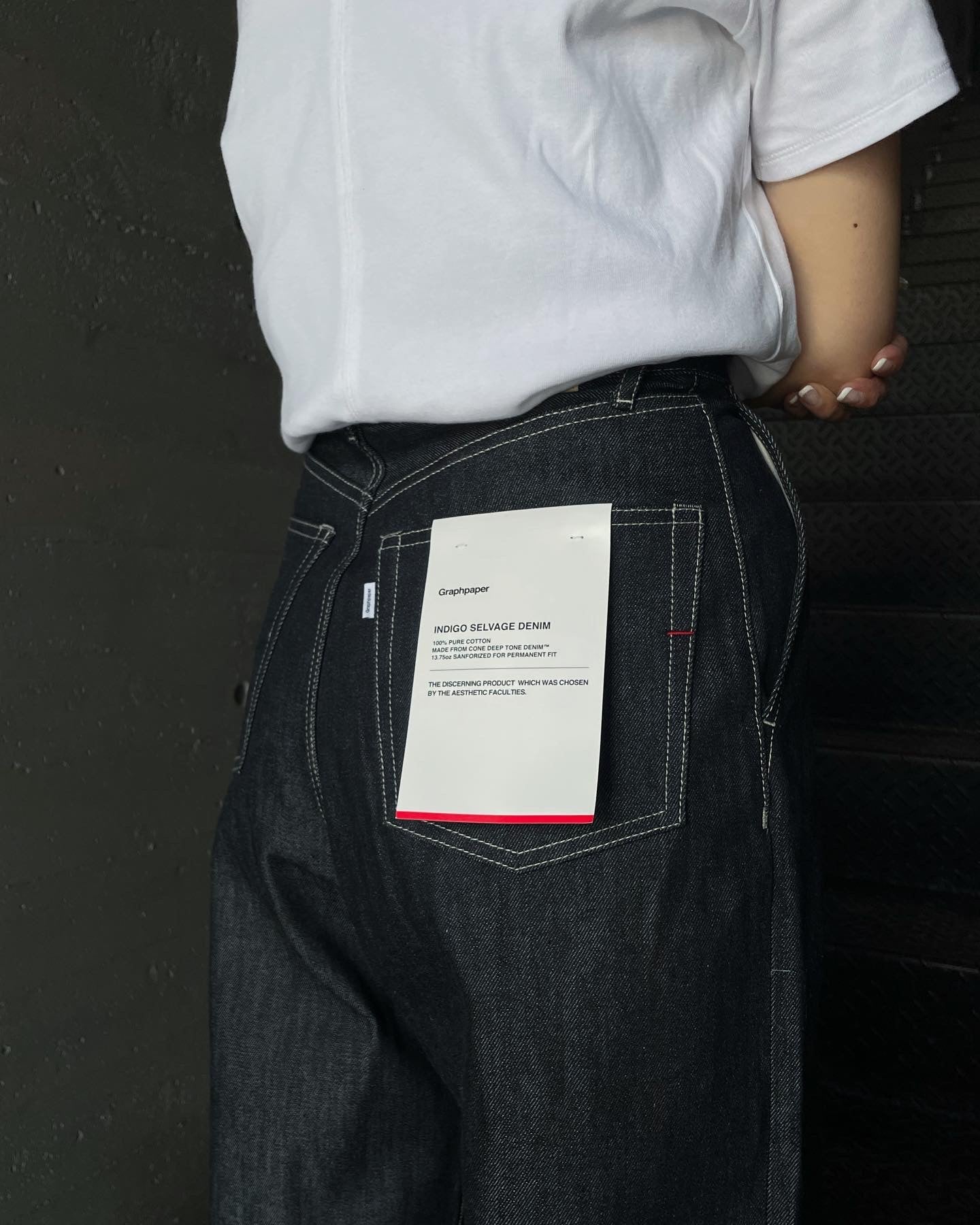 Selvage Denim Two Tuck Wide Pants