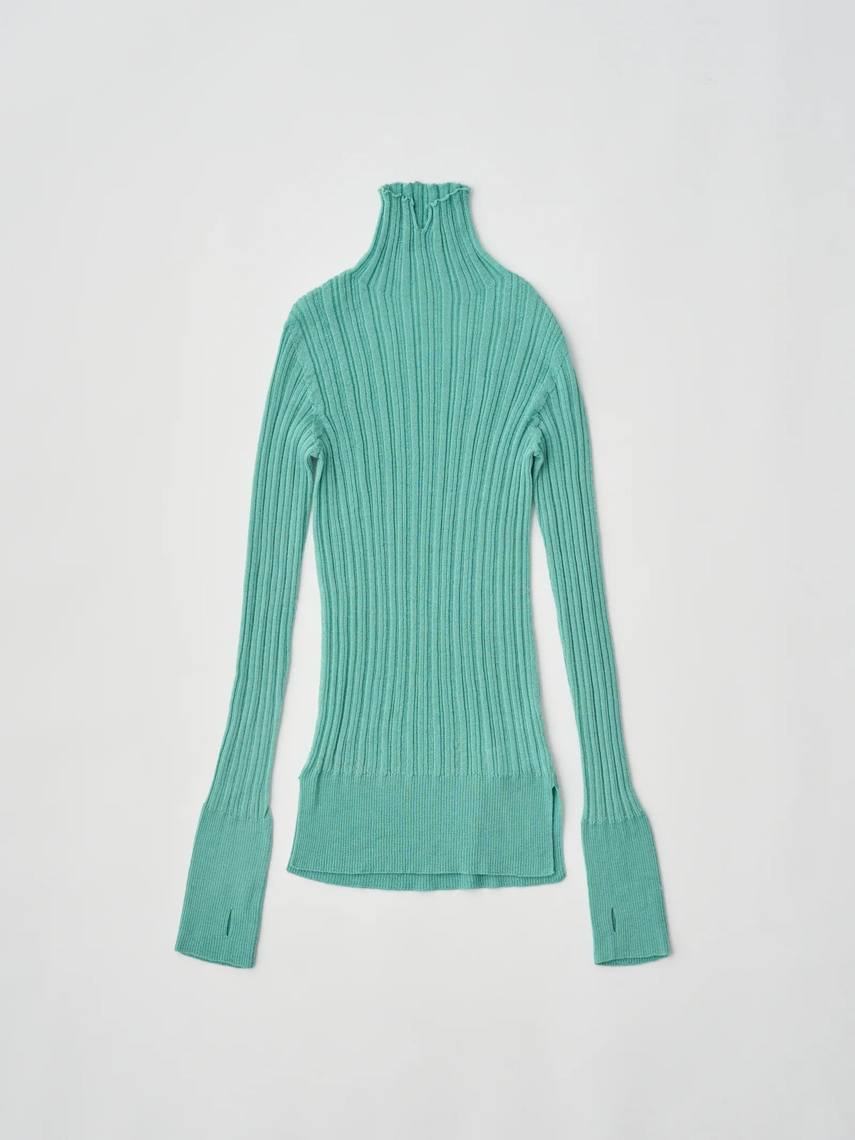 royal baby alpaca random ribbed-knit high-neck P/O