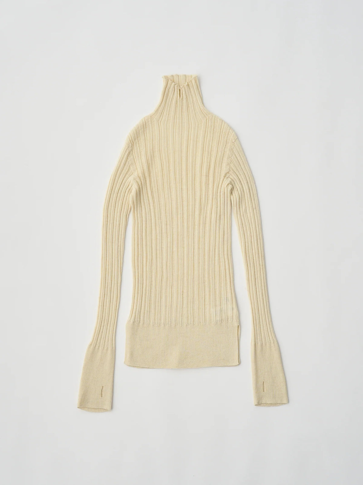 royal baby alpaca random ribbed-knit high-neck P/O