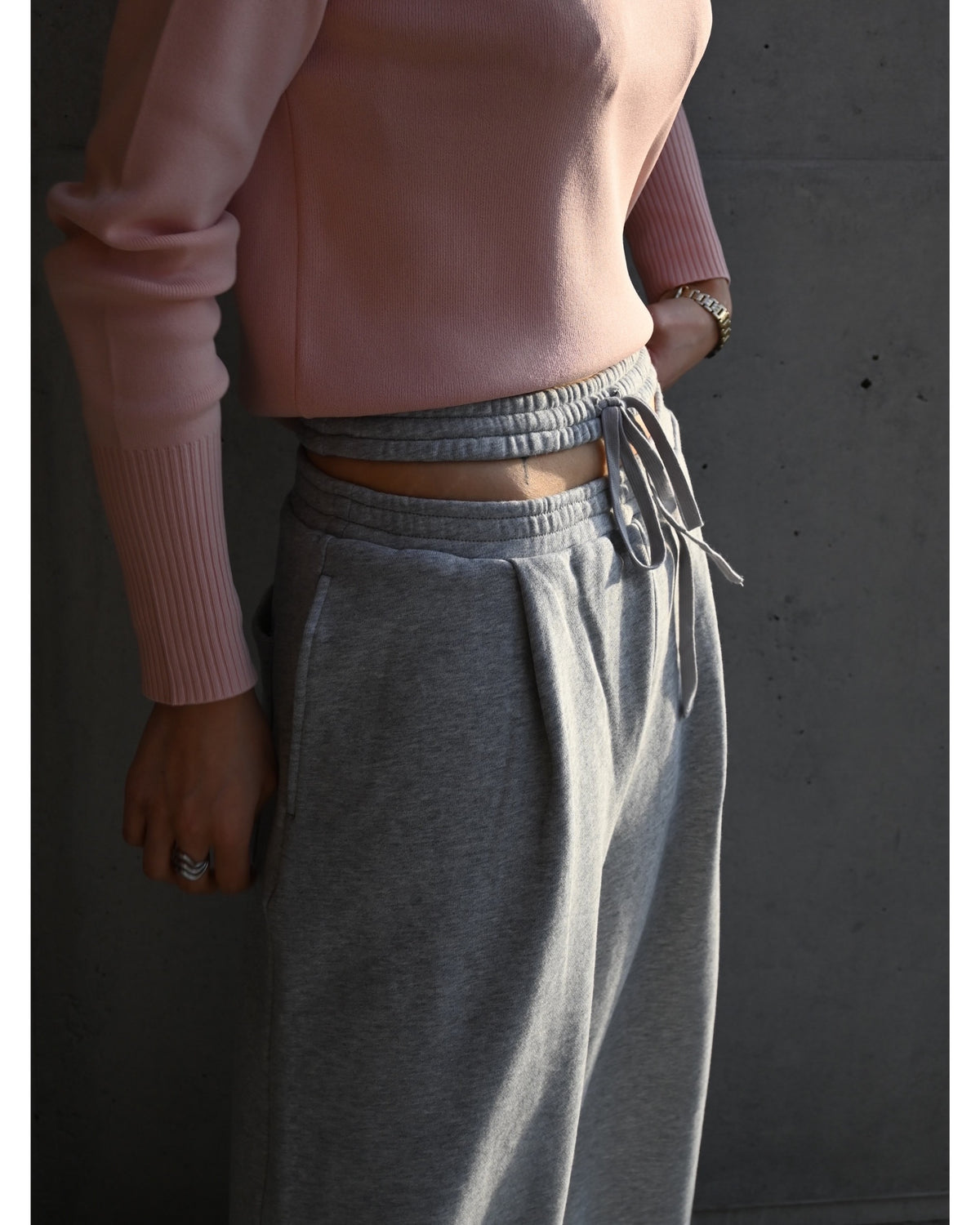 SLASH WAIST SWEAT PANTS