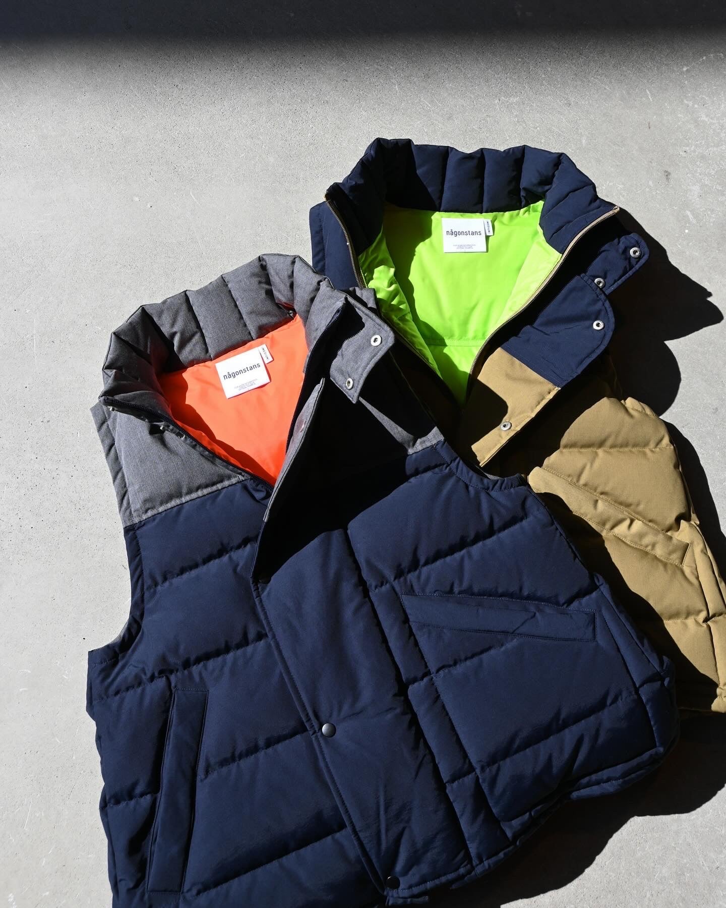 TCボンディングバイカラーPuff Vest