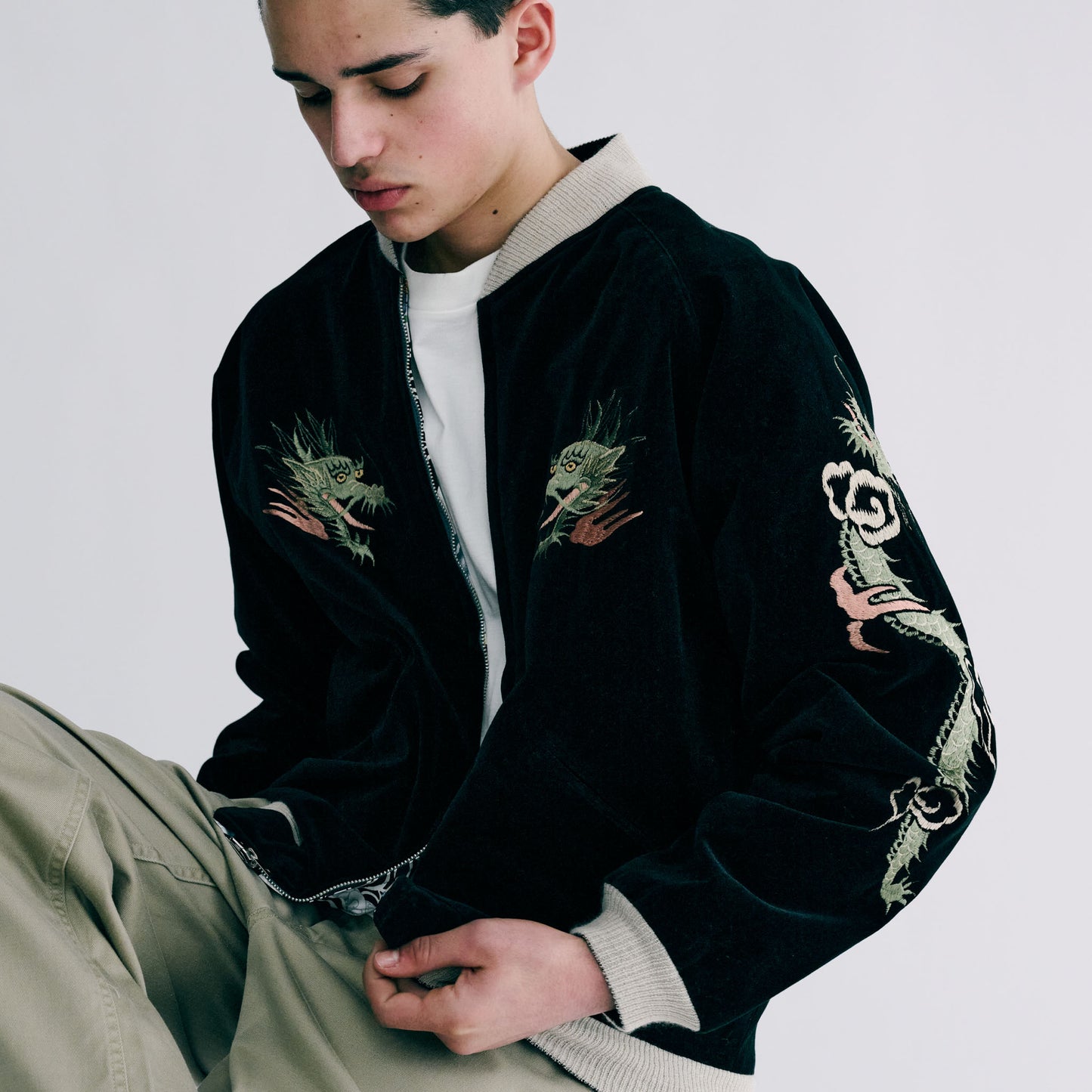 SPECIAL EDITION VELVETEEN SOUVENIER JACKET “GREEN DRAGON” 15551