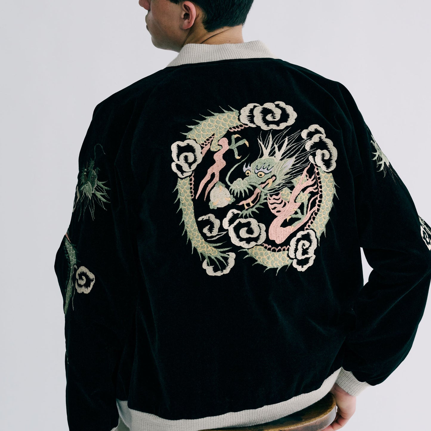 SPECIAL EDITION VELVETEEN SOUVENIER JACKET “GREEN DRAGON” 15551