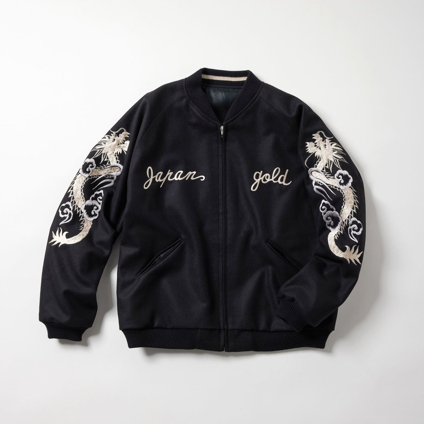 WOOL MELTON ×ACETATE SOUVENIR JACKET “SKULL” 15671