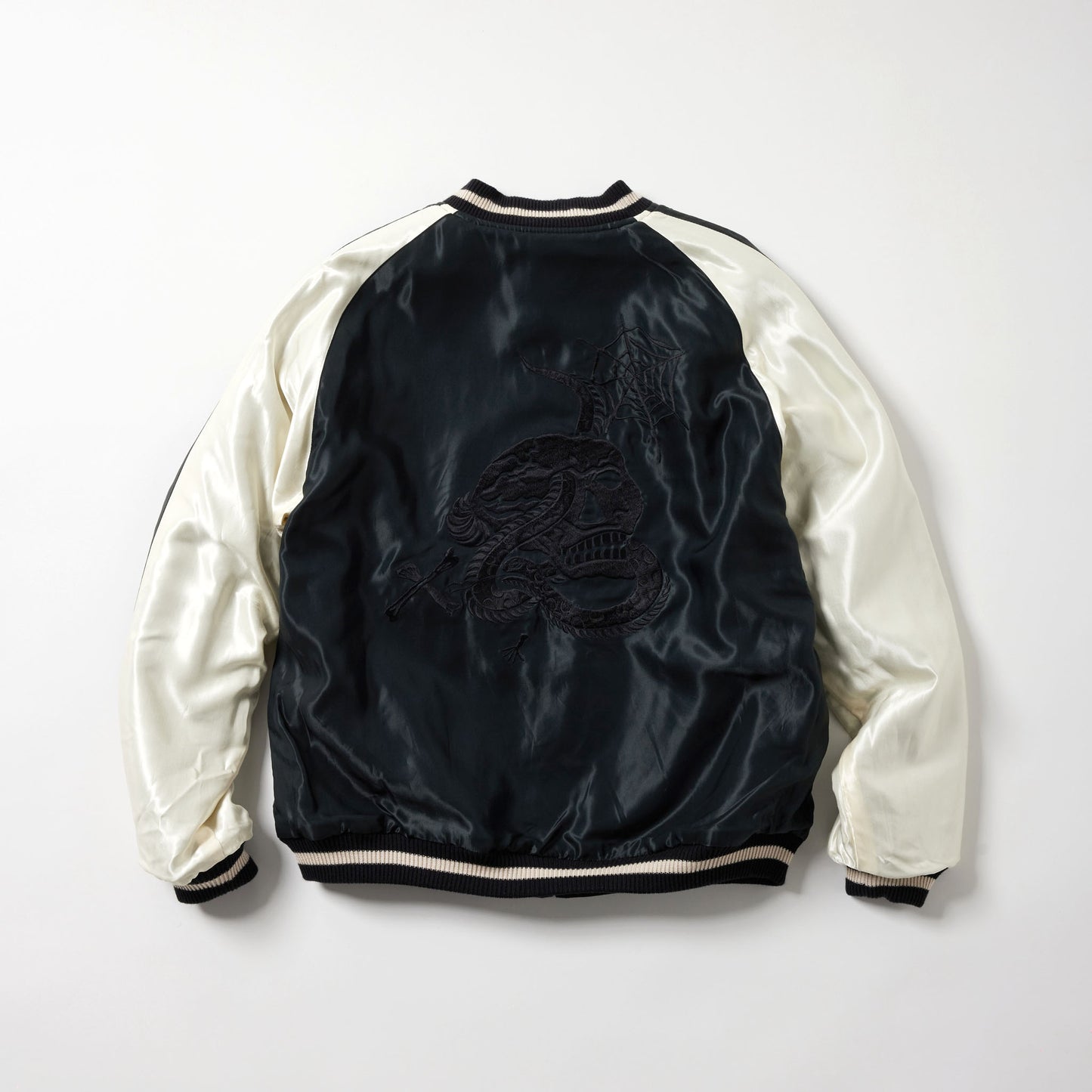 WOOL MELTON ×ACETATE SOUVENIR JACKET “SKULL” 15671
