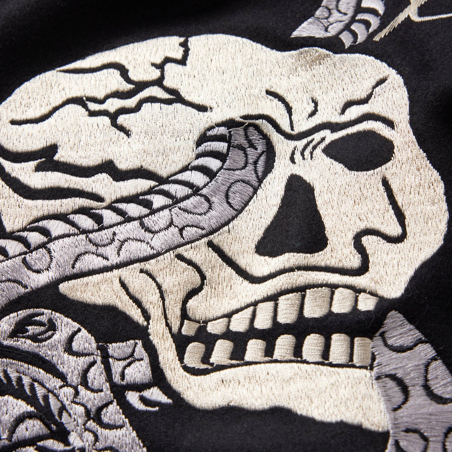 WOOL MELTON ×ACETATE SOUVENIR JACKET “SKULL” 15671