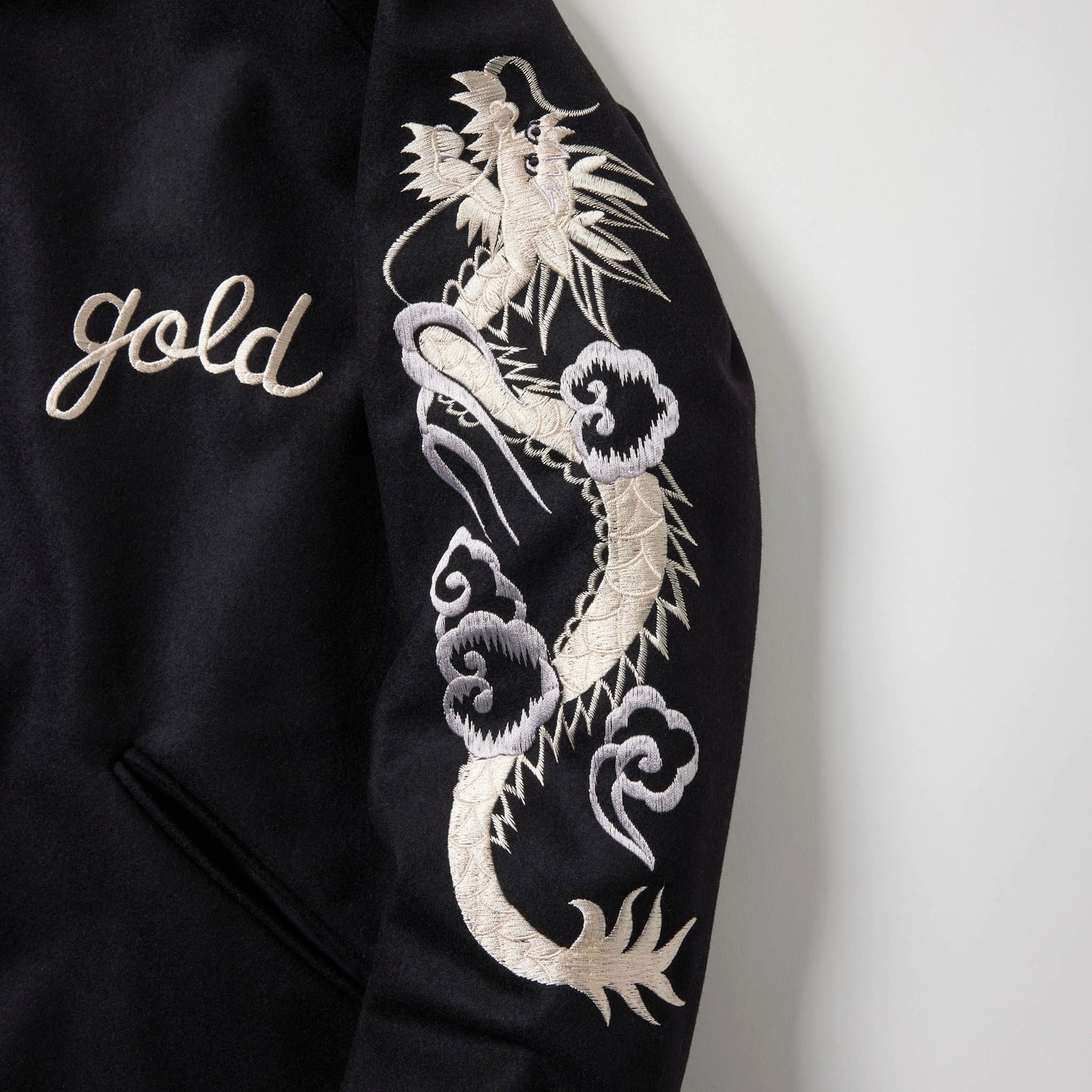 WOOL MELTON ×ACETATE SOUVENIR JACKET “SKULL” 15671