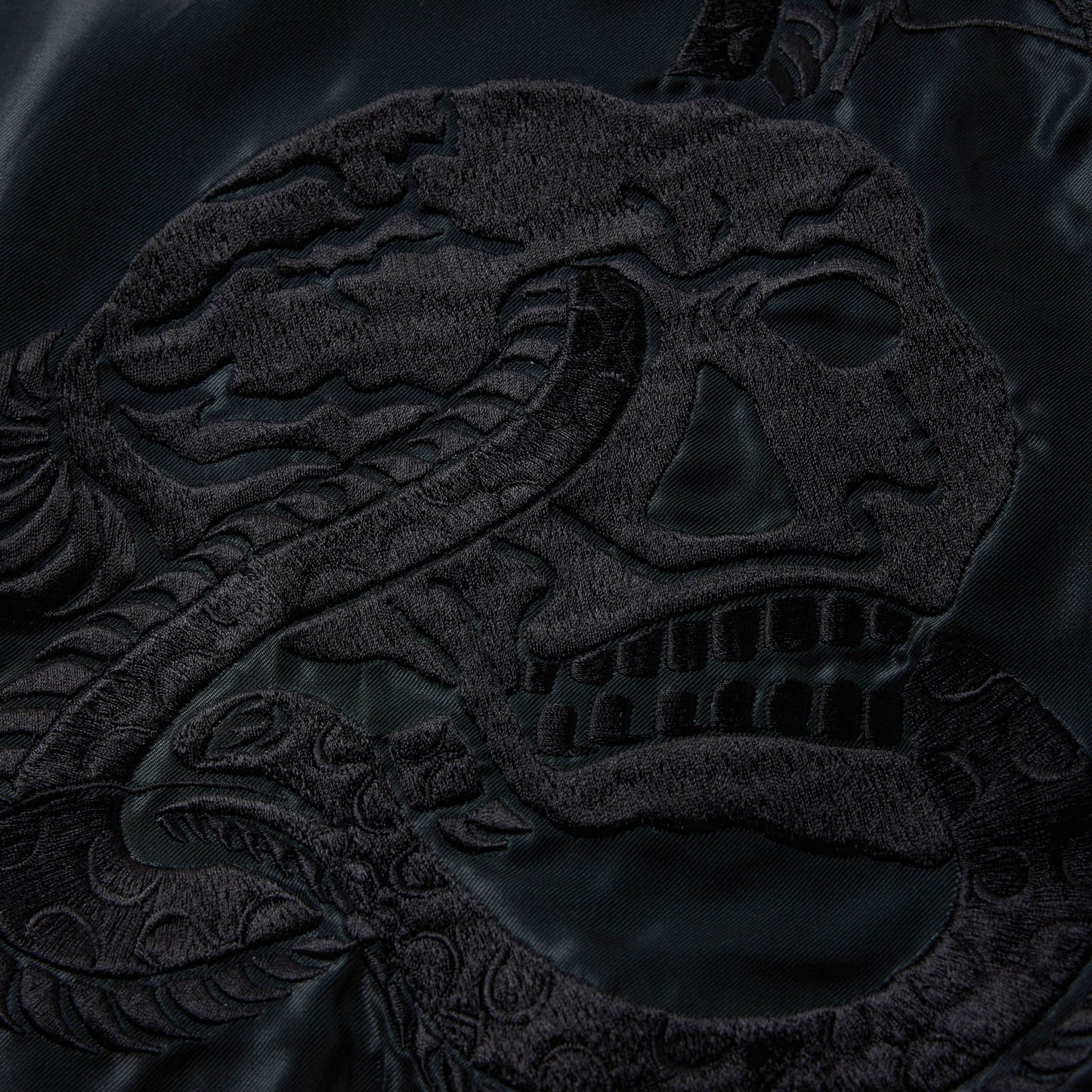 WOOL MELTON ×ACETATE SOUVENIR JACKET “SKULL” 15671