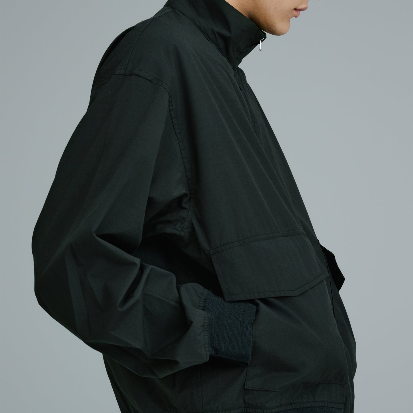 SILK NEP WEATHER CLOTH TRACK JACKET 15856