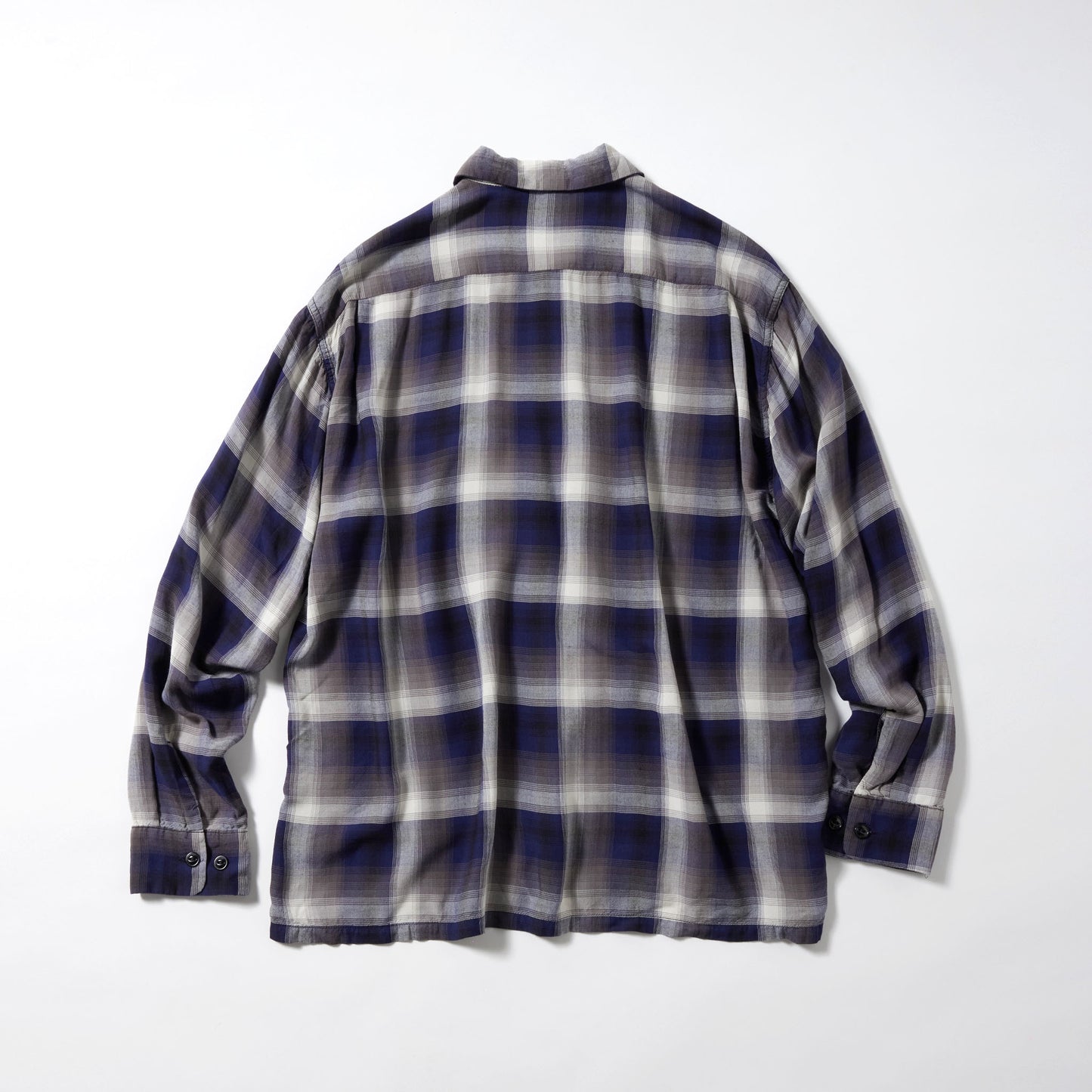 RAYON CHECK L/S OPEN SHIRT 29344