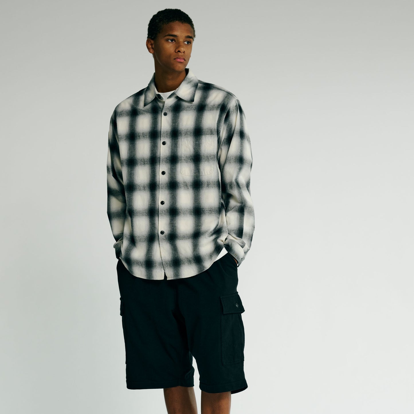 COTTON NEL CHECK REGULAR COLLOR SHIRT 29434