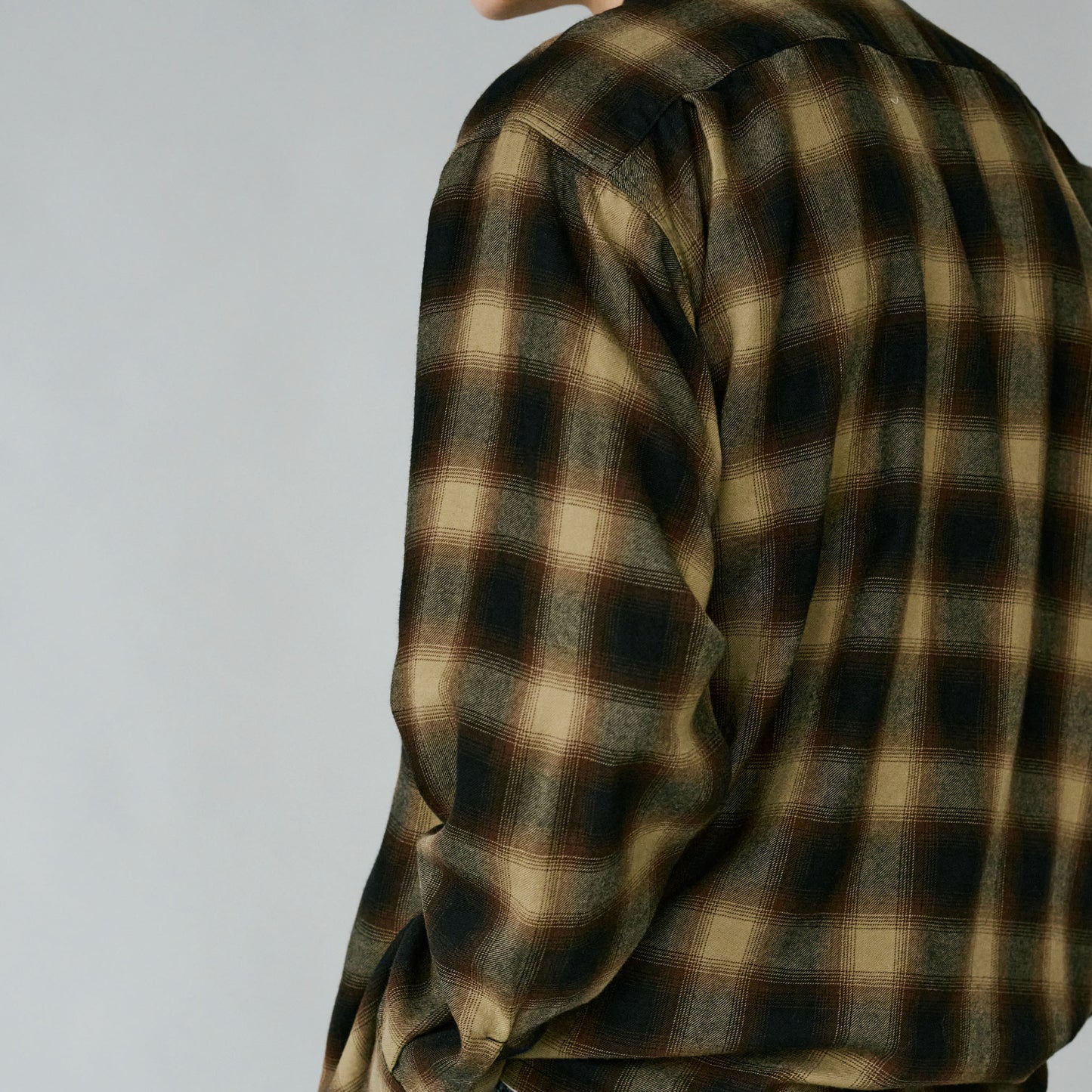 WOOL Super 120’s CHECK OPEN SHIRT 29548