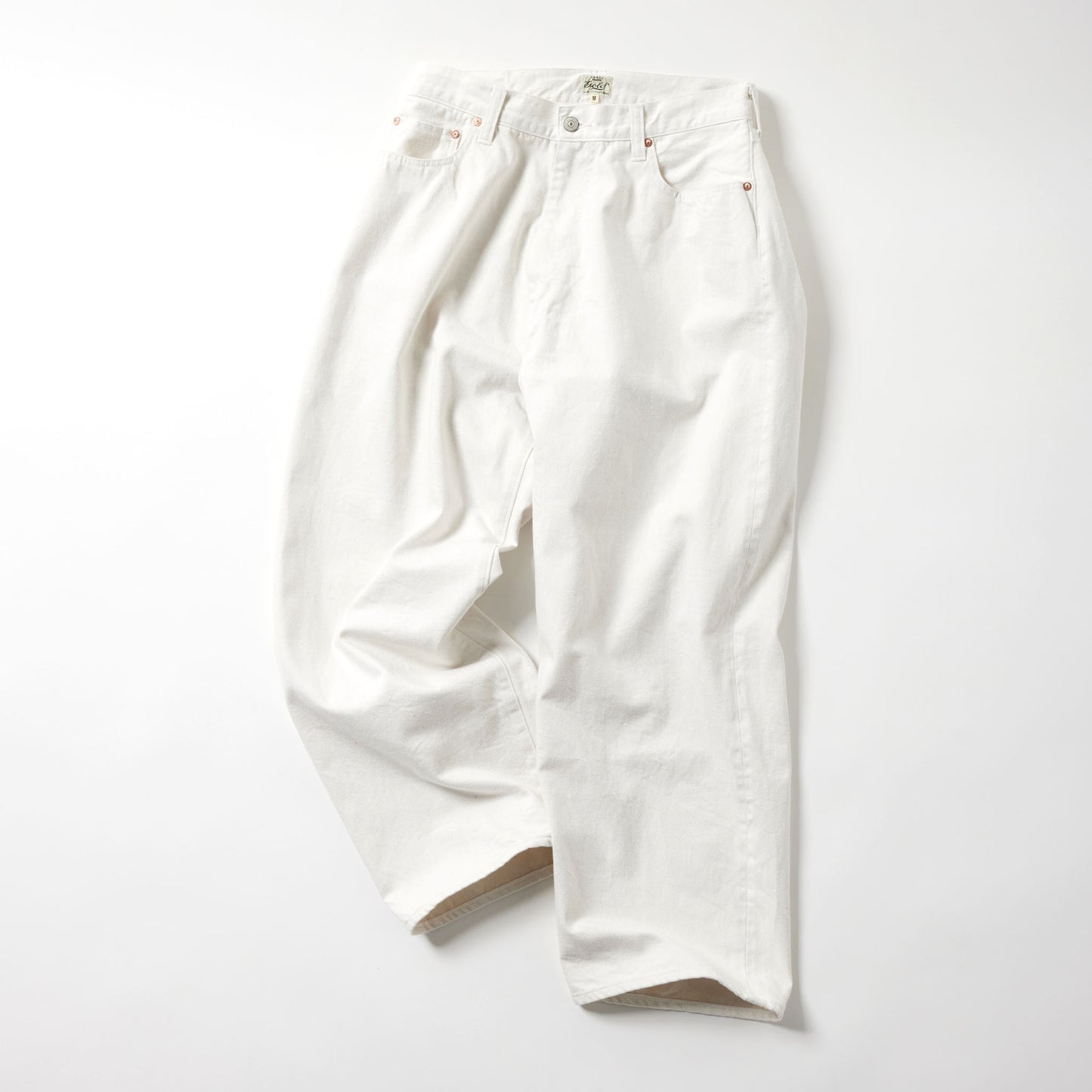RECYCLED WASTE SUVIN COTTON YARN 11.5oz DENIM 5POCKET WIDE PANTS 42505