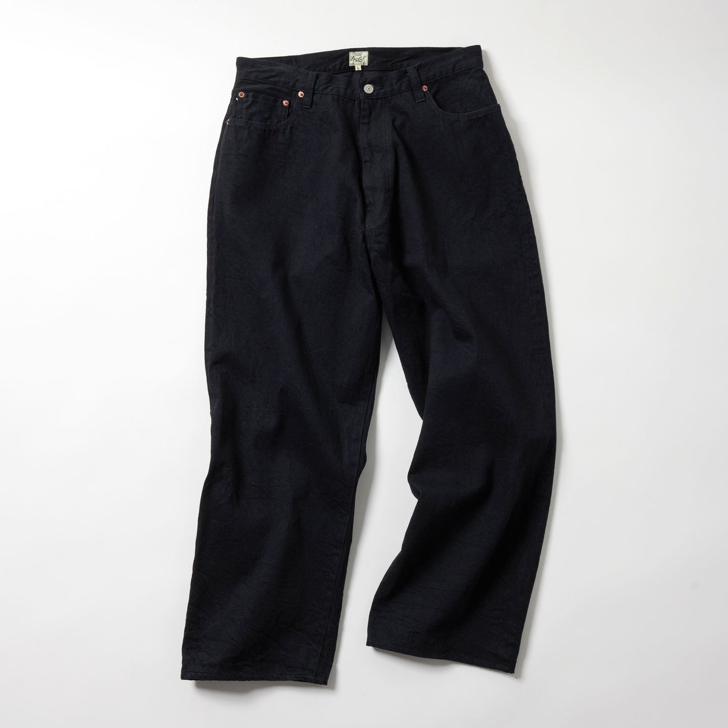 RECYCLED WASTE SUVIN COTTON YARN 11.5oz DENIM 5POCKET WIDE PANTS 42505
