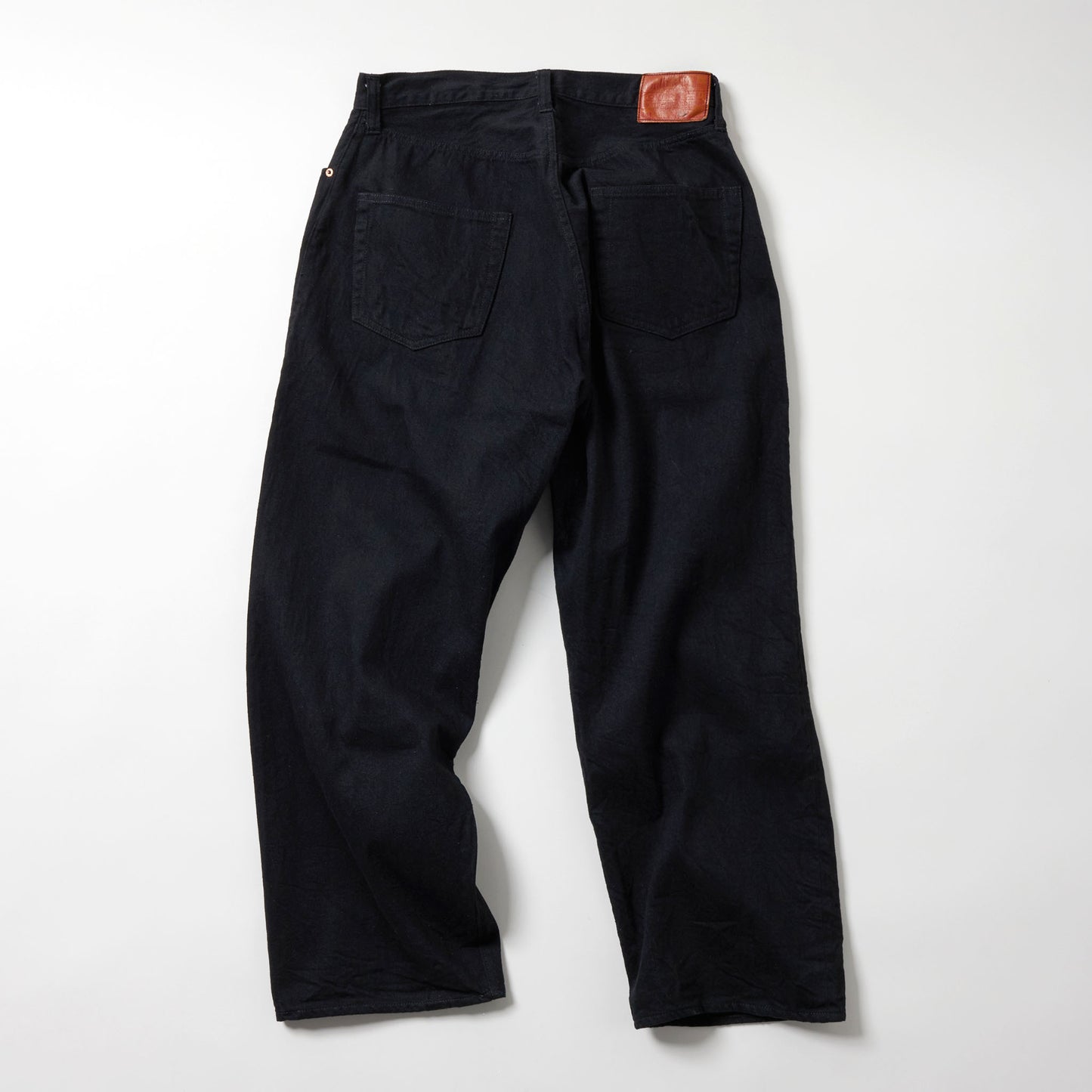 RECYCLED WASTE SUVIN COTTON YARN 11.5oz DENIM 5POCKET WIDE PANTS 42505
