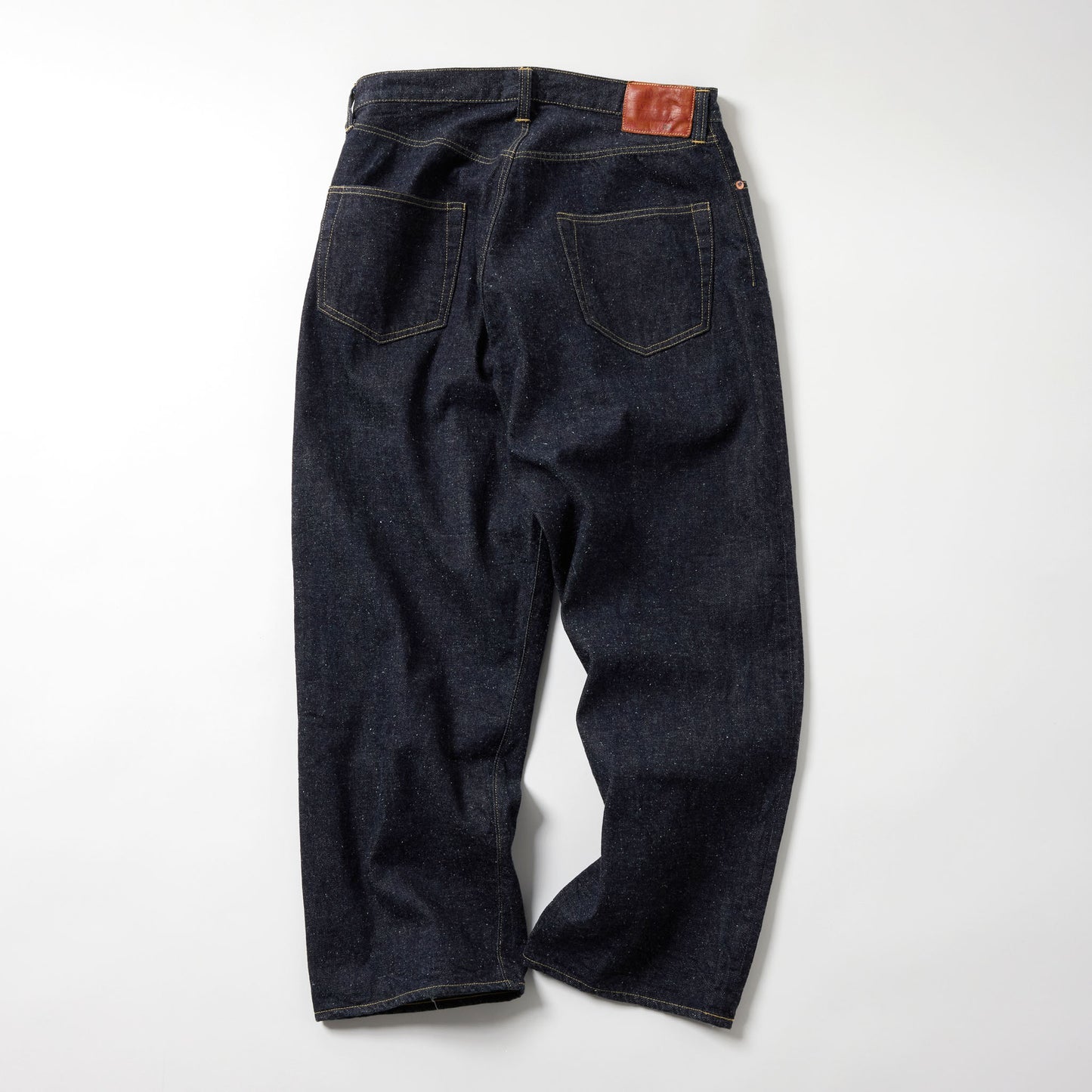 RECYCLED WASTE SUVIN COTTON YARN 11.5oz DENIM 5POCKET WIDE PANTS 42505