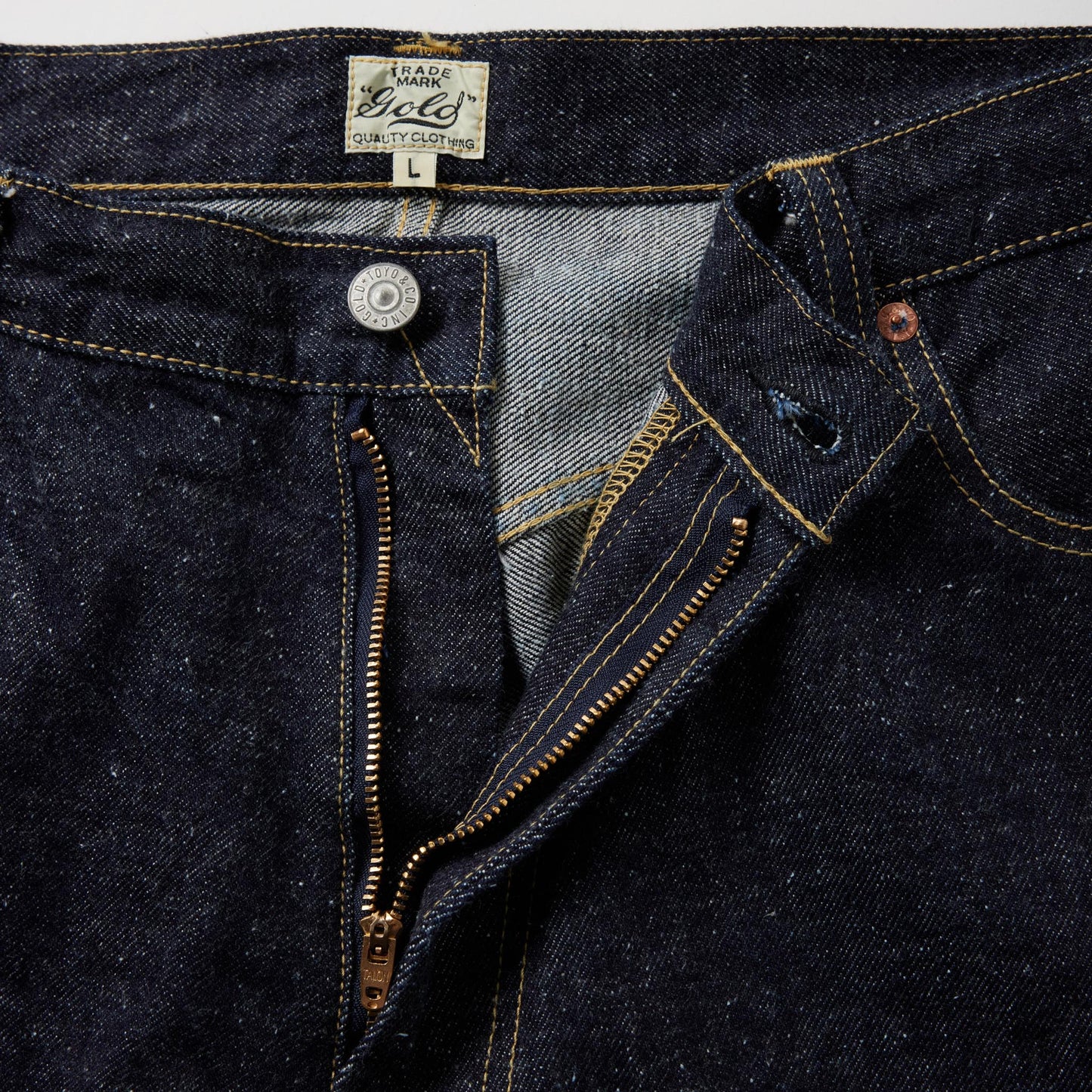 RECYCLED WASTE SUVIN COTTON YARN 11.5oz DENIM 5POCKET WIDE PANTS 42505