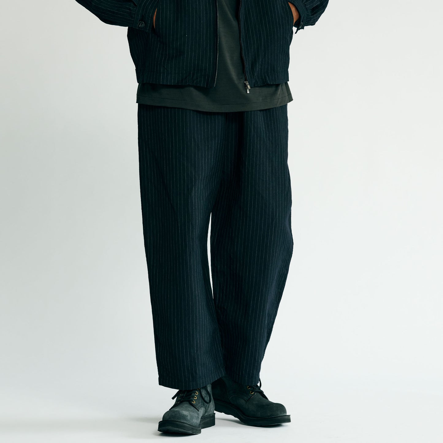 LINEN/WOOL TROPICAL 1TUCK EASY PANTS 42506