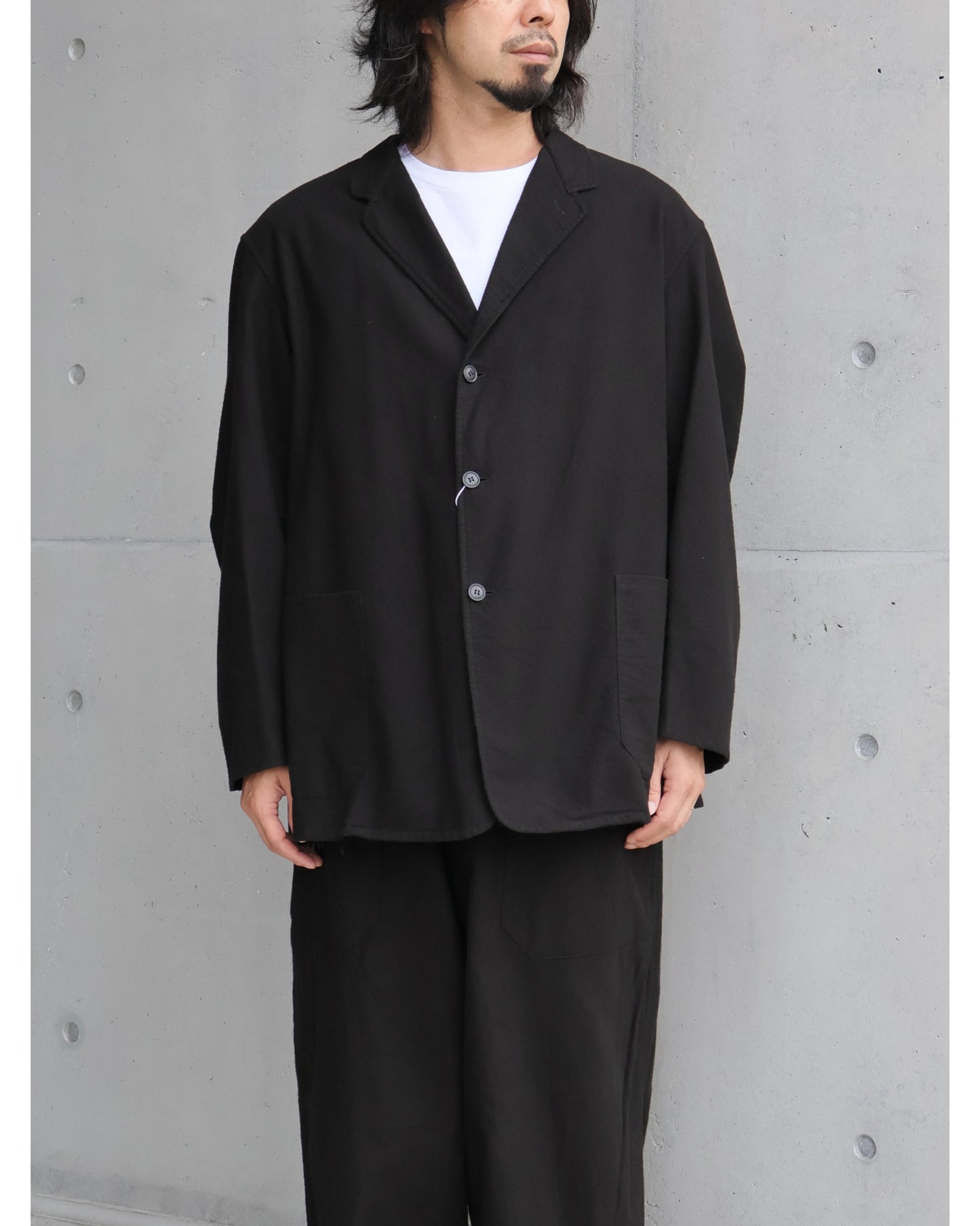 コットンネル ジャケット BLACK