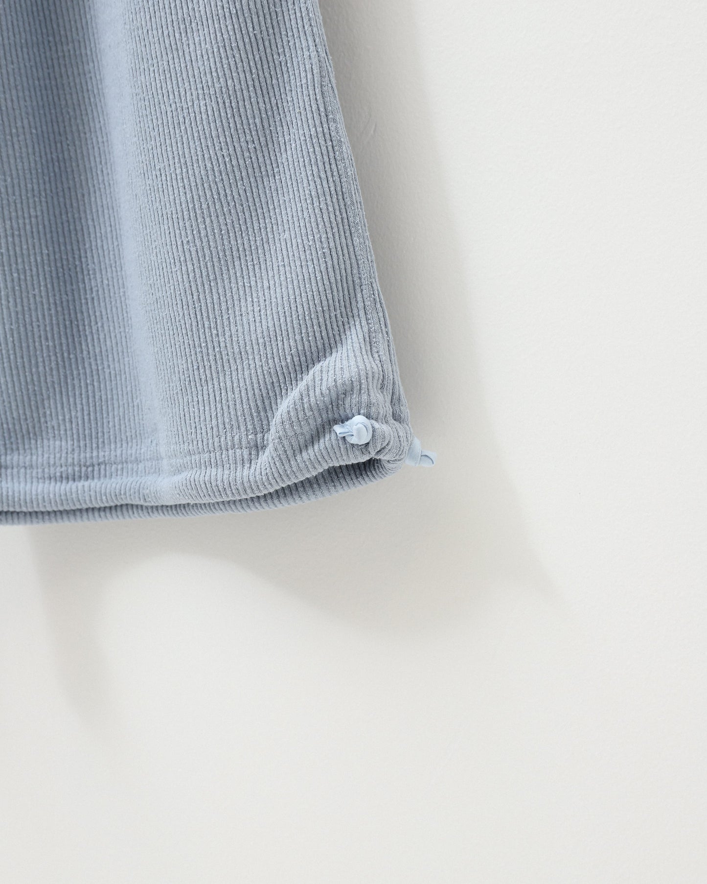 raw silk rib-jersey wide leg truck pants