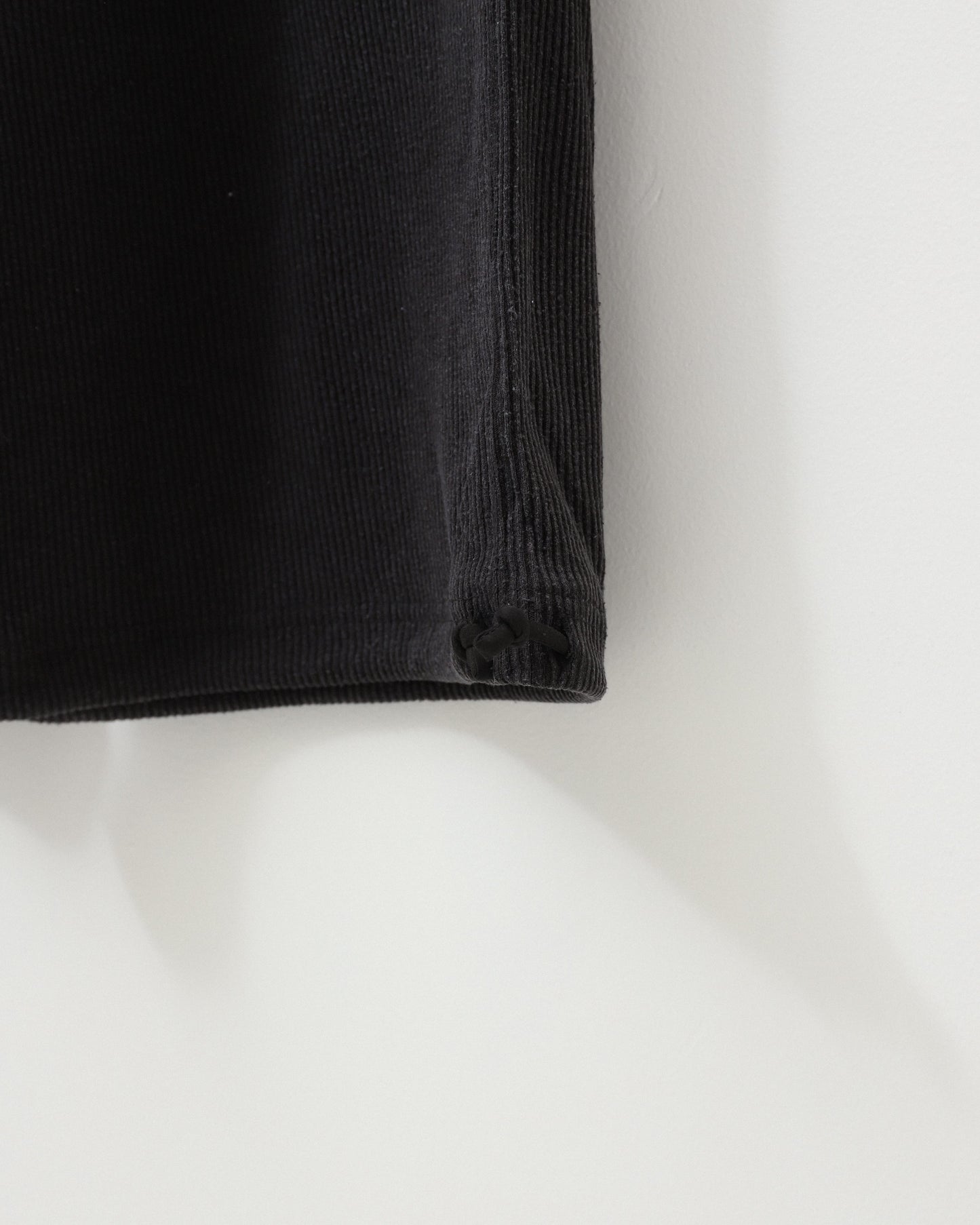 raw silk rib-jersey wide leg truck pants